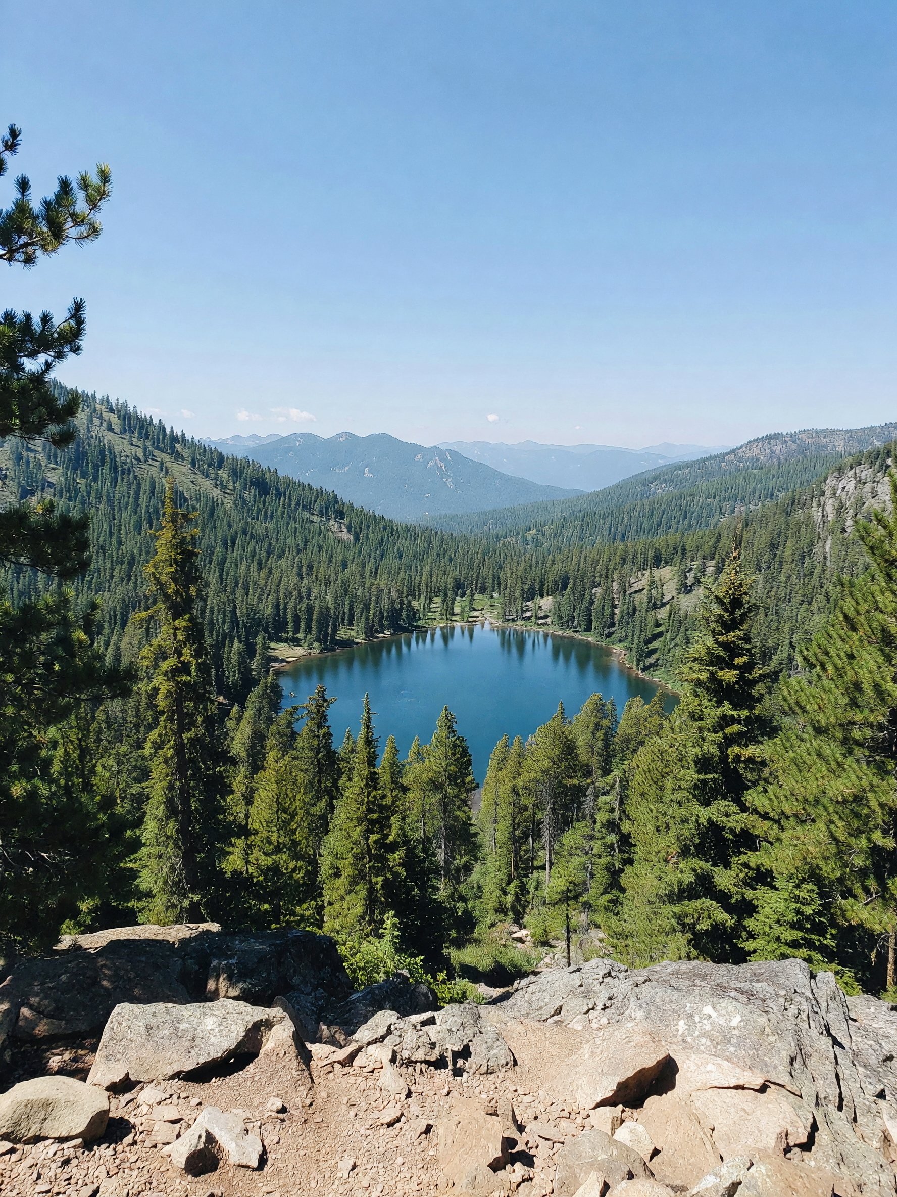 took the long way up and found this spot with the lake sitting still below. air 