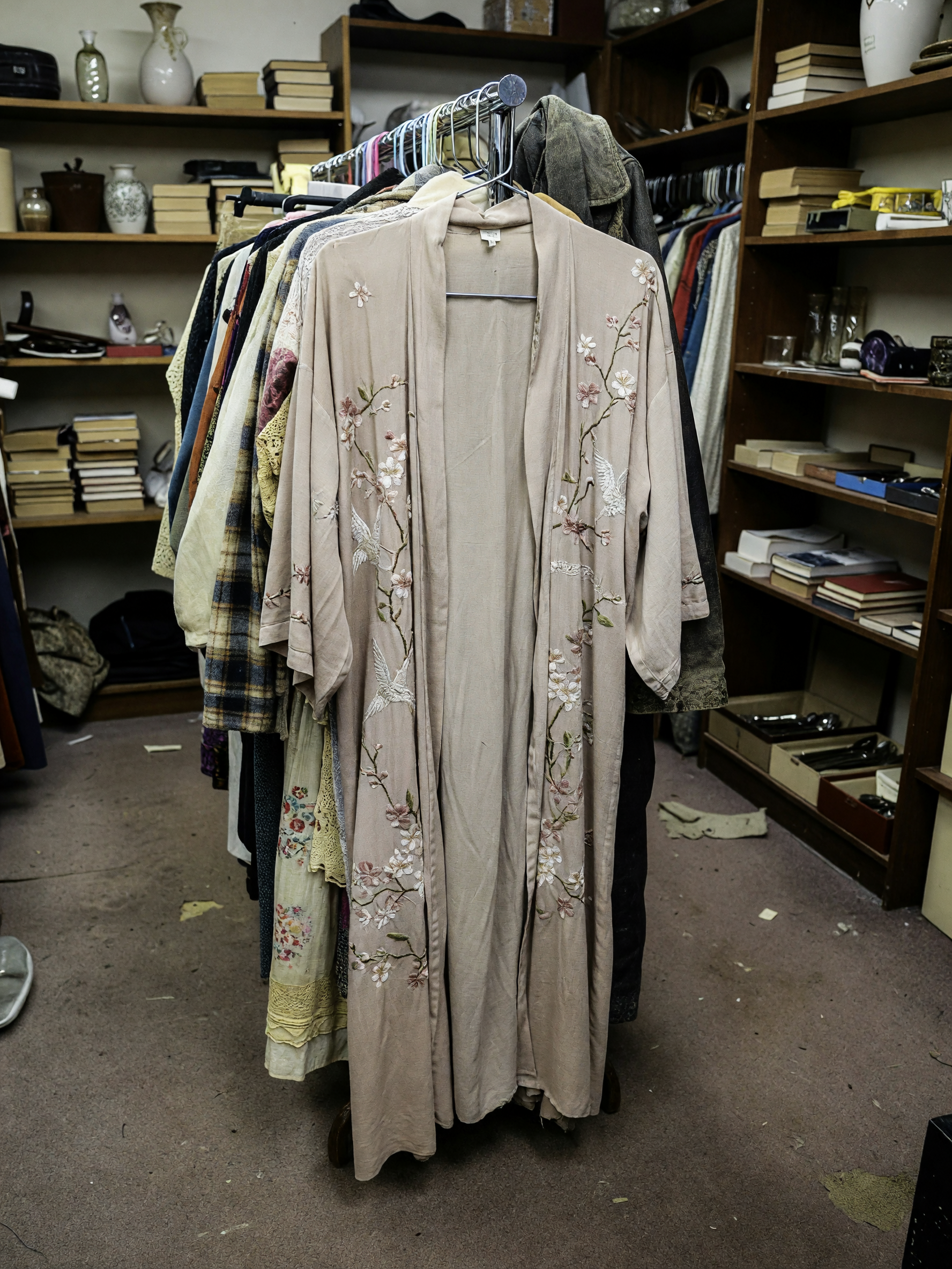 found this silky robe for two dollars and now i'm convinced it was meant for me.