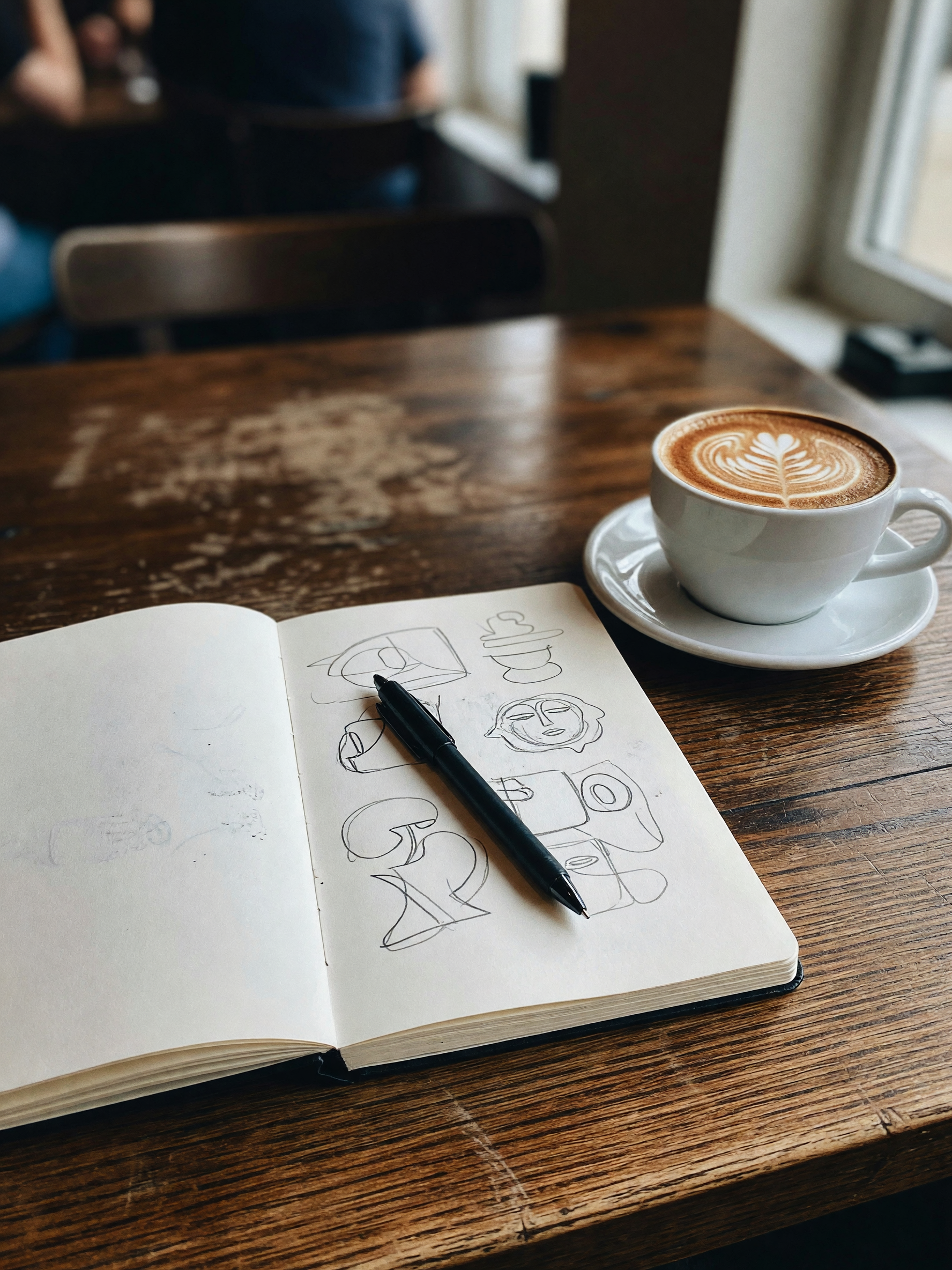 spent the morning sketching over coffee, the light coming through this window ma