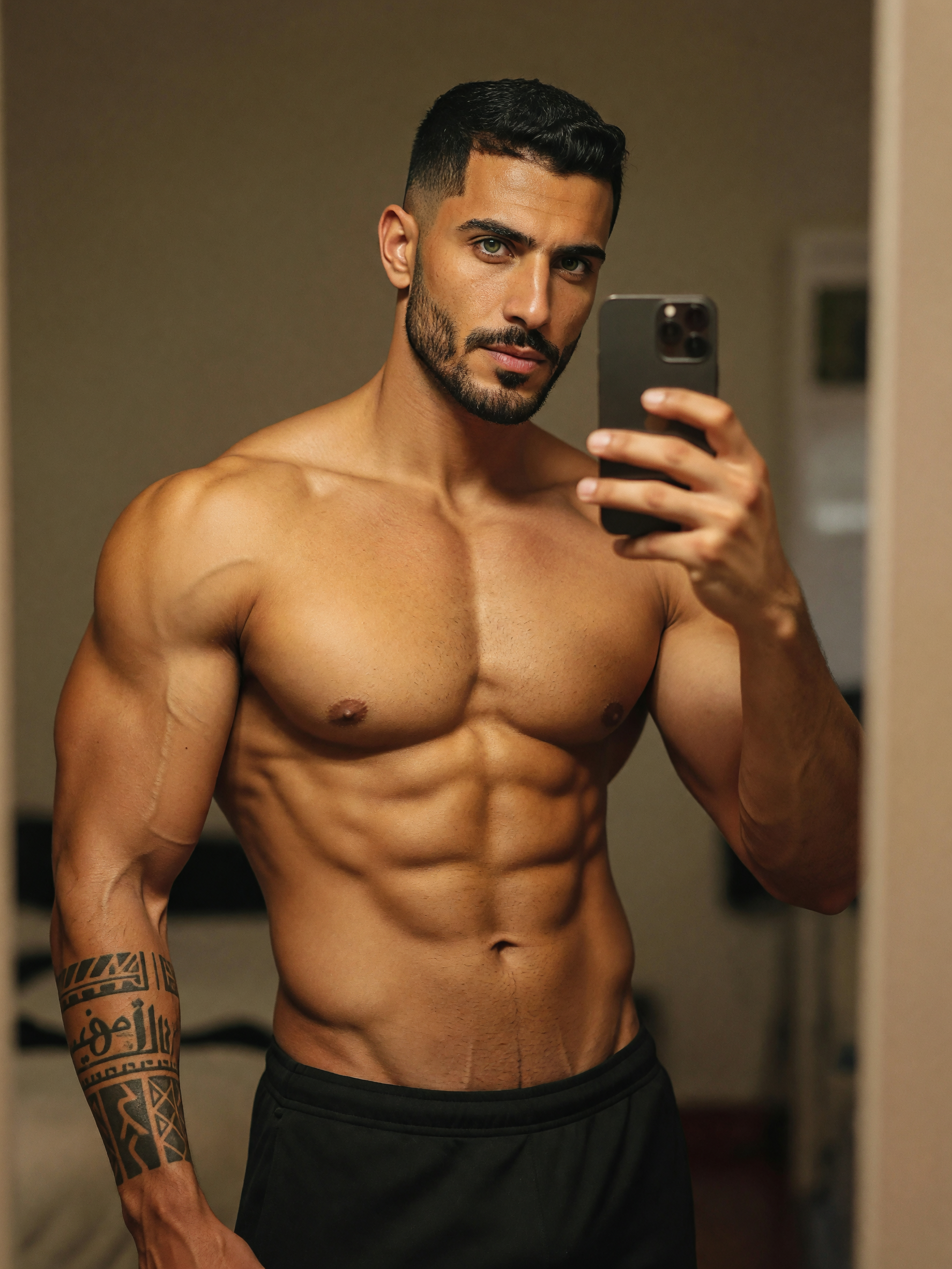 quick mirror check before the night starts, still got that post-lift pump 💪 who