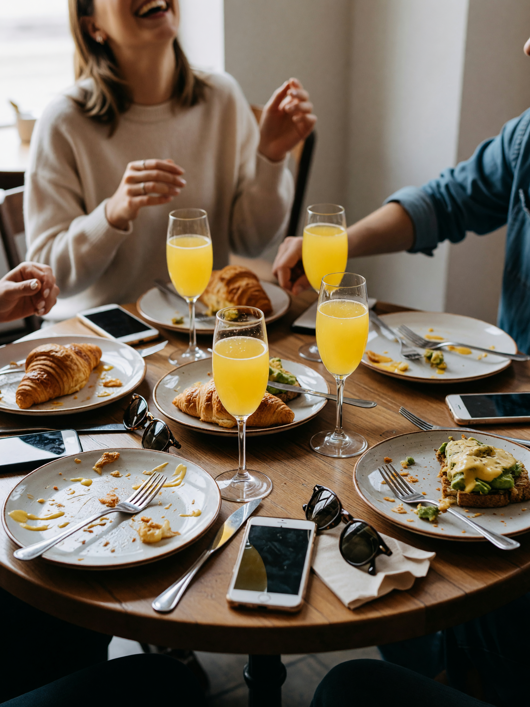 brunch with the crew today we ordered bottomless mimosas and the table has not stopped laughing sinc