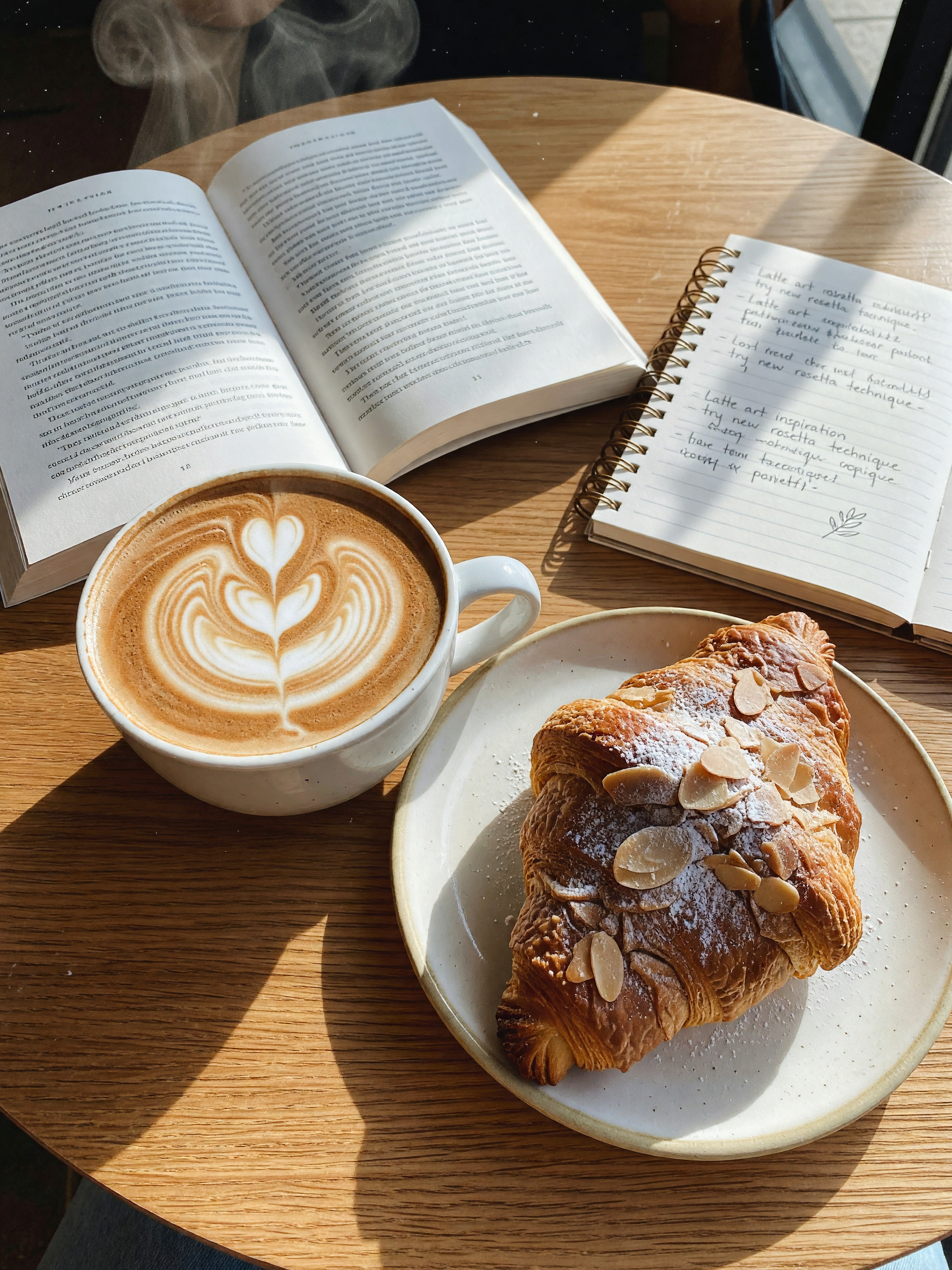 found the cutest window seat this afternoon. latte art was almost too pretty to 