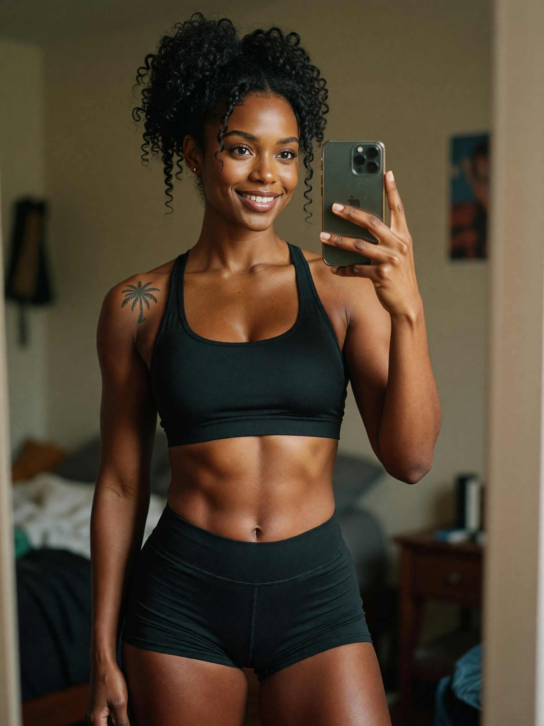 quick check in the mirror before the day starts… yeah these shorts are staying o