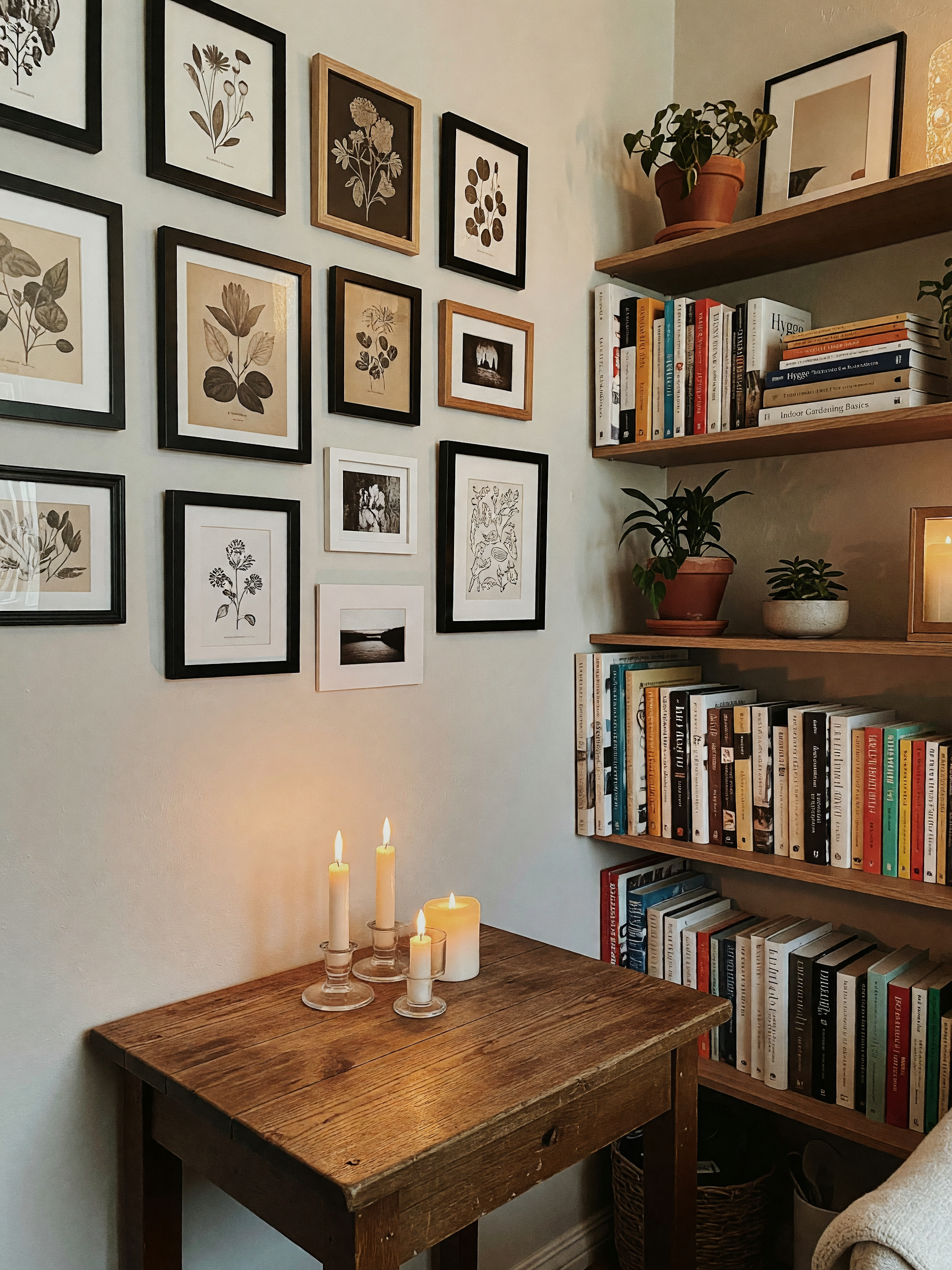 finally got the gallery wall straight and the reading nook actually looks like a