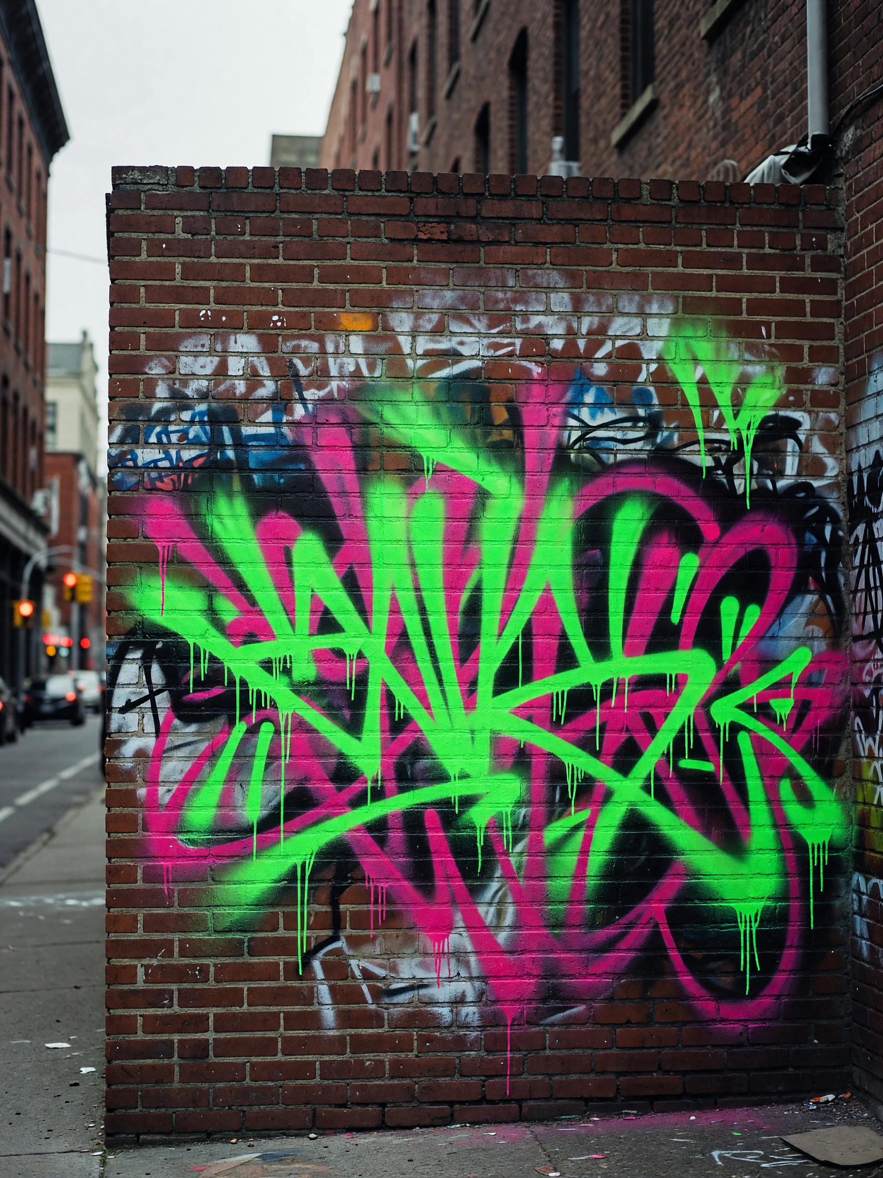 spray cans out and the wall is finally cooperating with me. this one's got too m