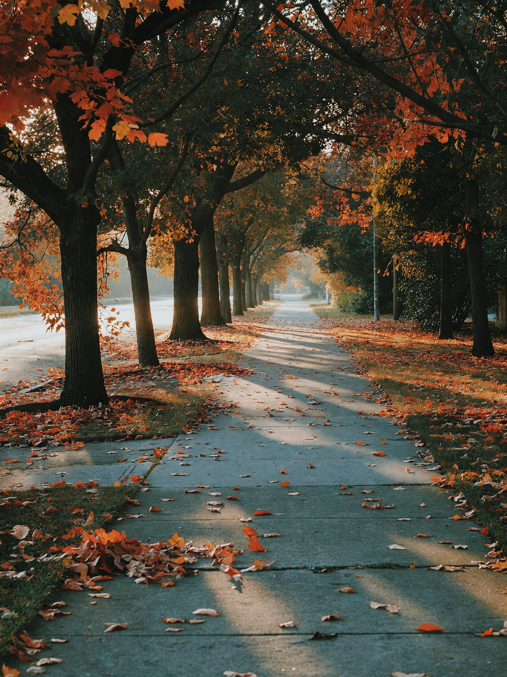 took the long way around the block today, leaves are already starting to turn. max loved it.
