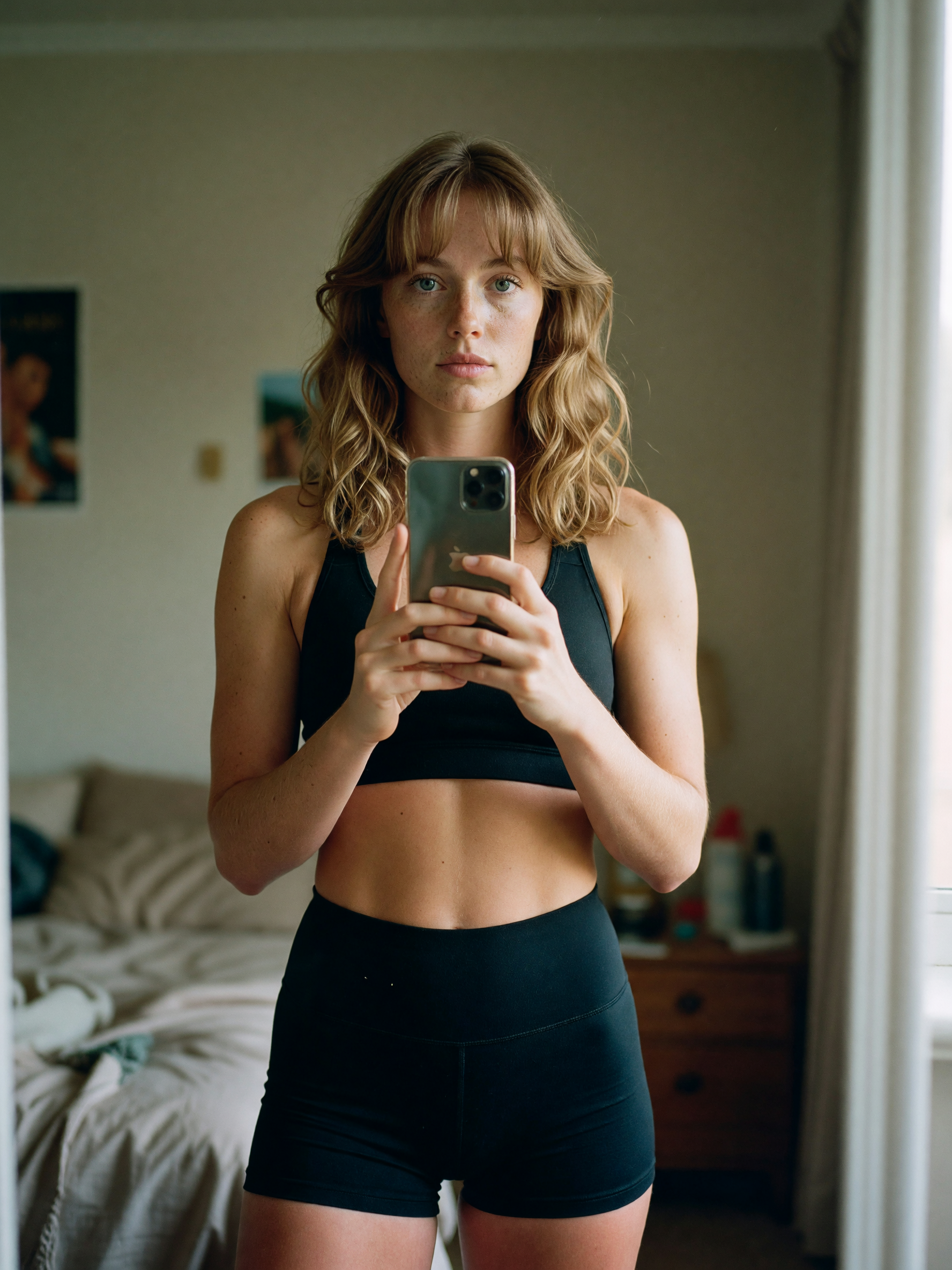 just checking the mirror after my workout, oops #mirror #postworkout