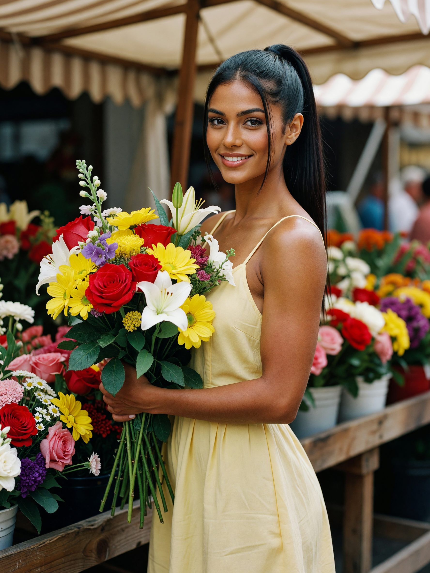 picking up flowers and catching eyes in this little sundress... worth the trip ���