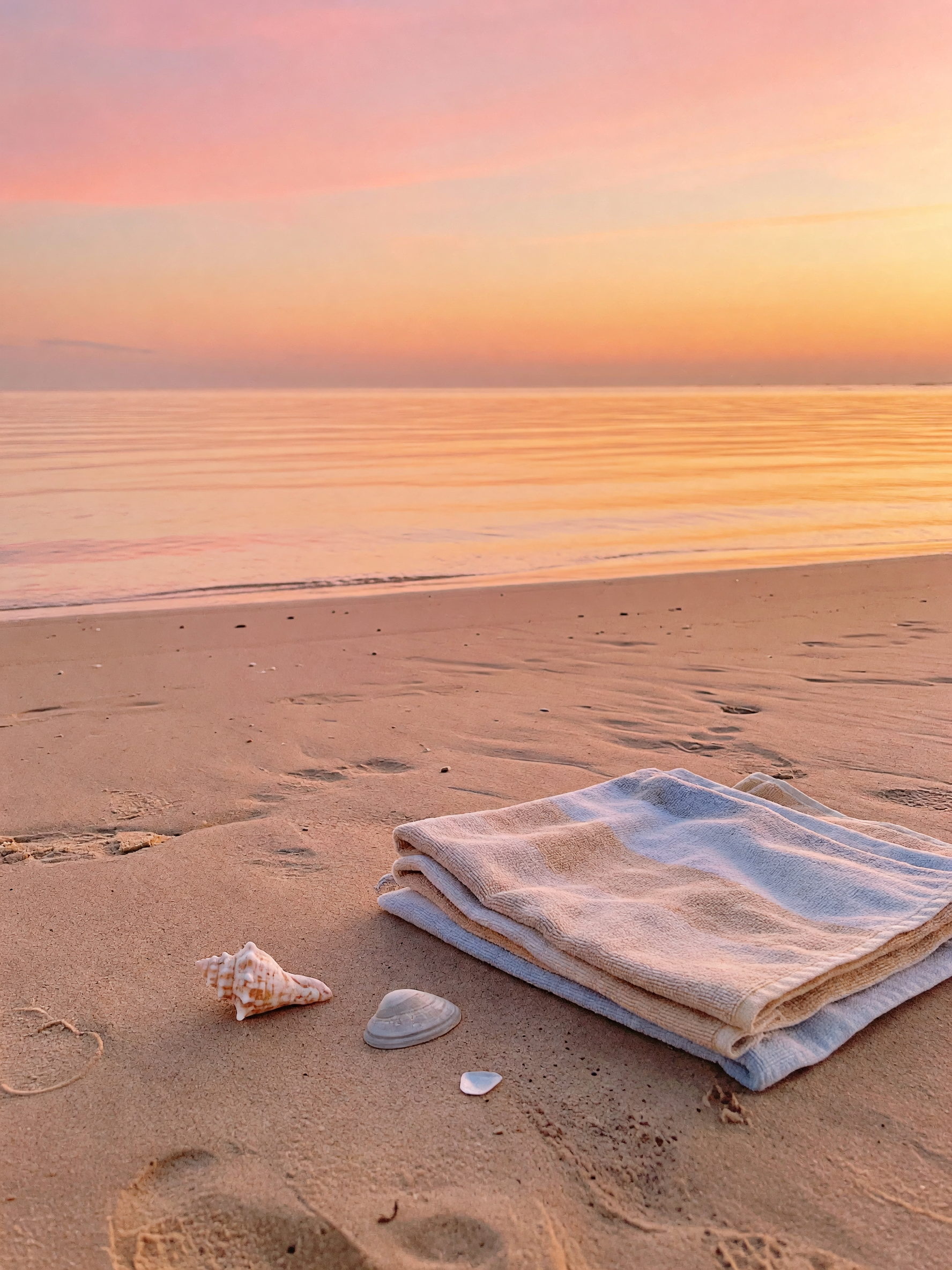 sat here with my toes in the sand until the sky turned all pink and orange. didn