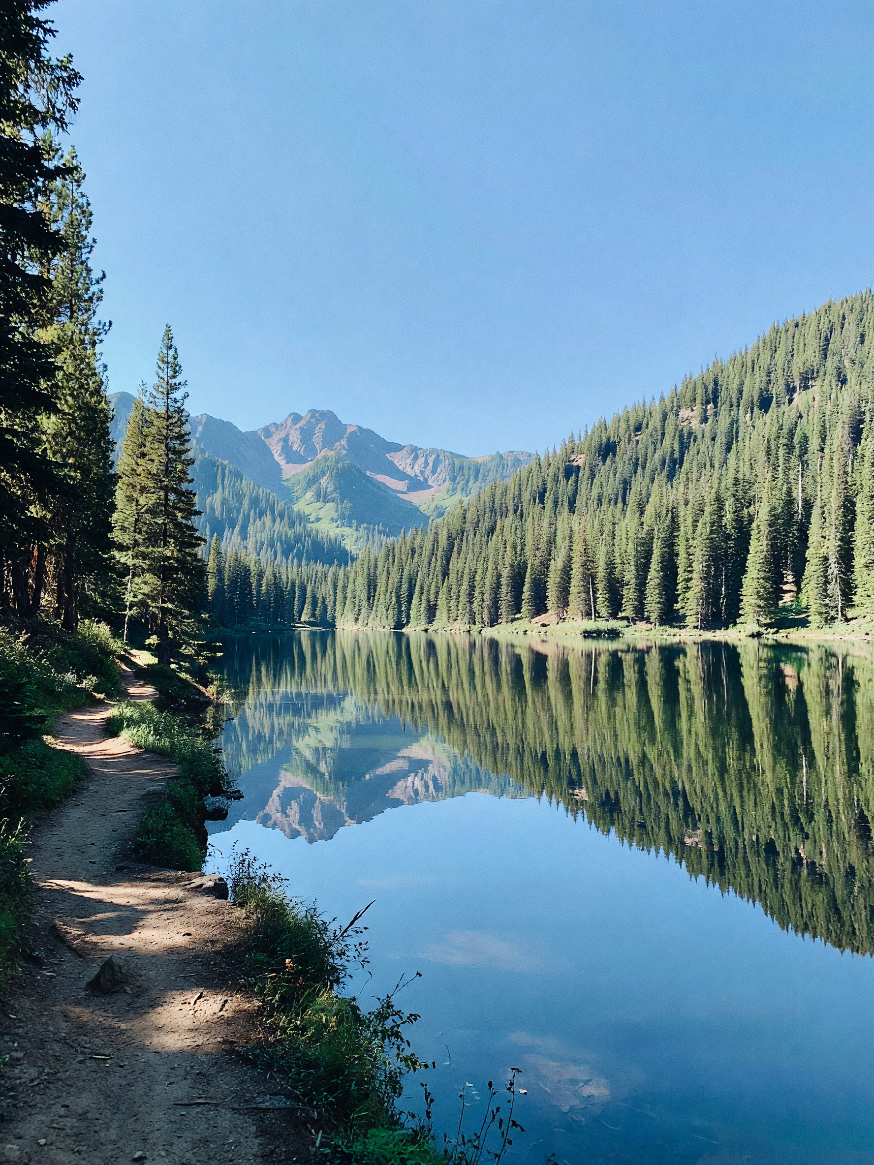 stopped here for water and ended up staying twenty minutes. the lake was so stil