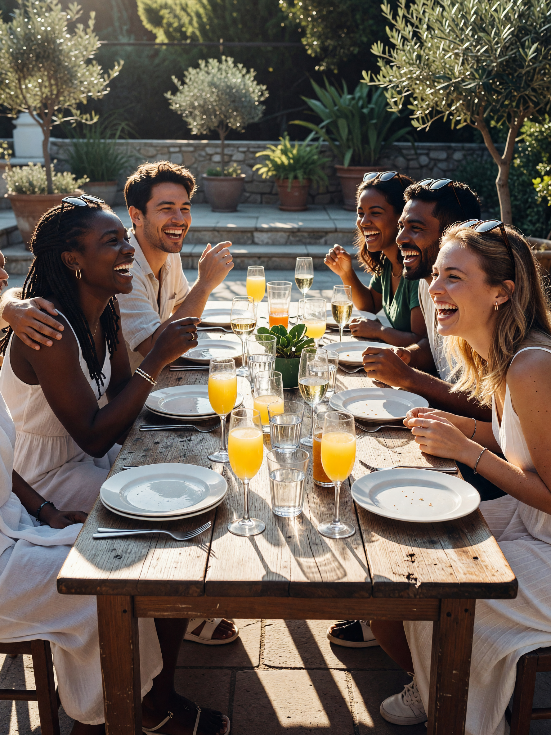 mimosas flowing and everyone's talking over each other as usual. best kind of ch