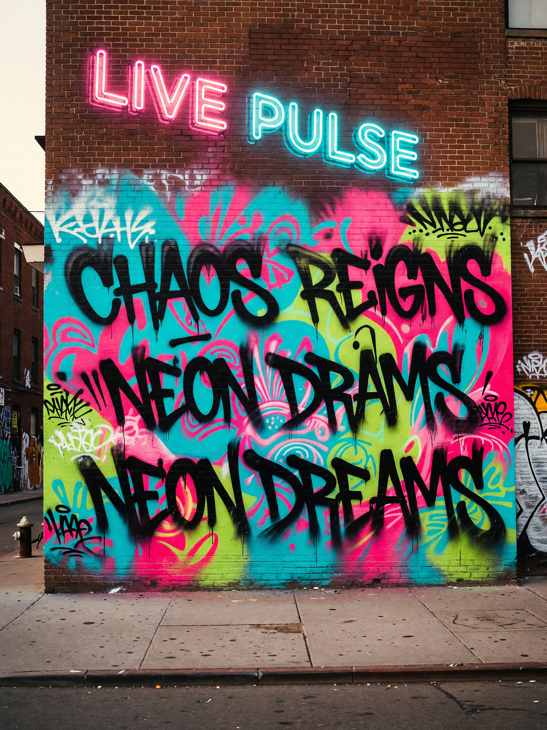 walked right into this huge mural, colors popping everywhere #streetart #citywal