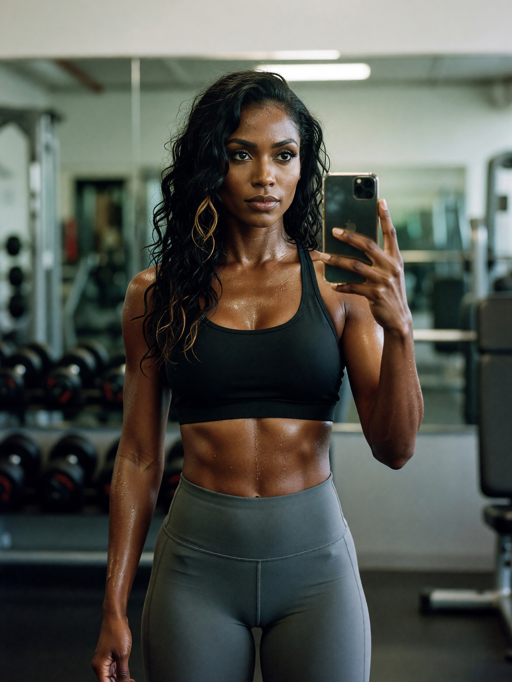 sweat dripping and the mirror caught it all - still got two more rounds #workout