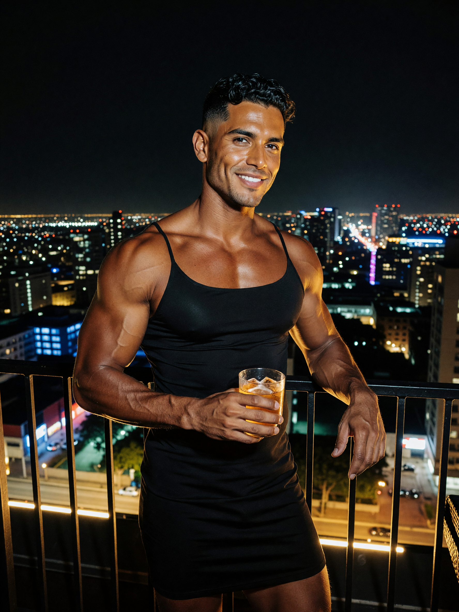 city lights, one drink, and the kind of night that makes you forget what day it is. max is at home w