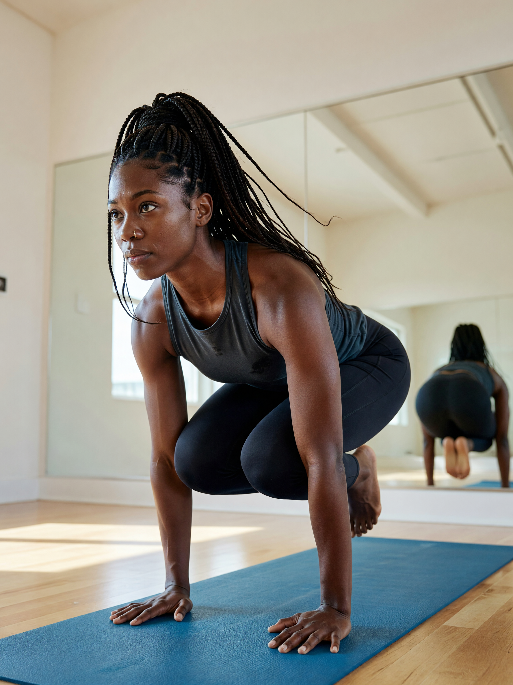 got back into this crow pose today and it finally clicked, such a good session. 