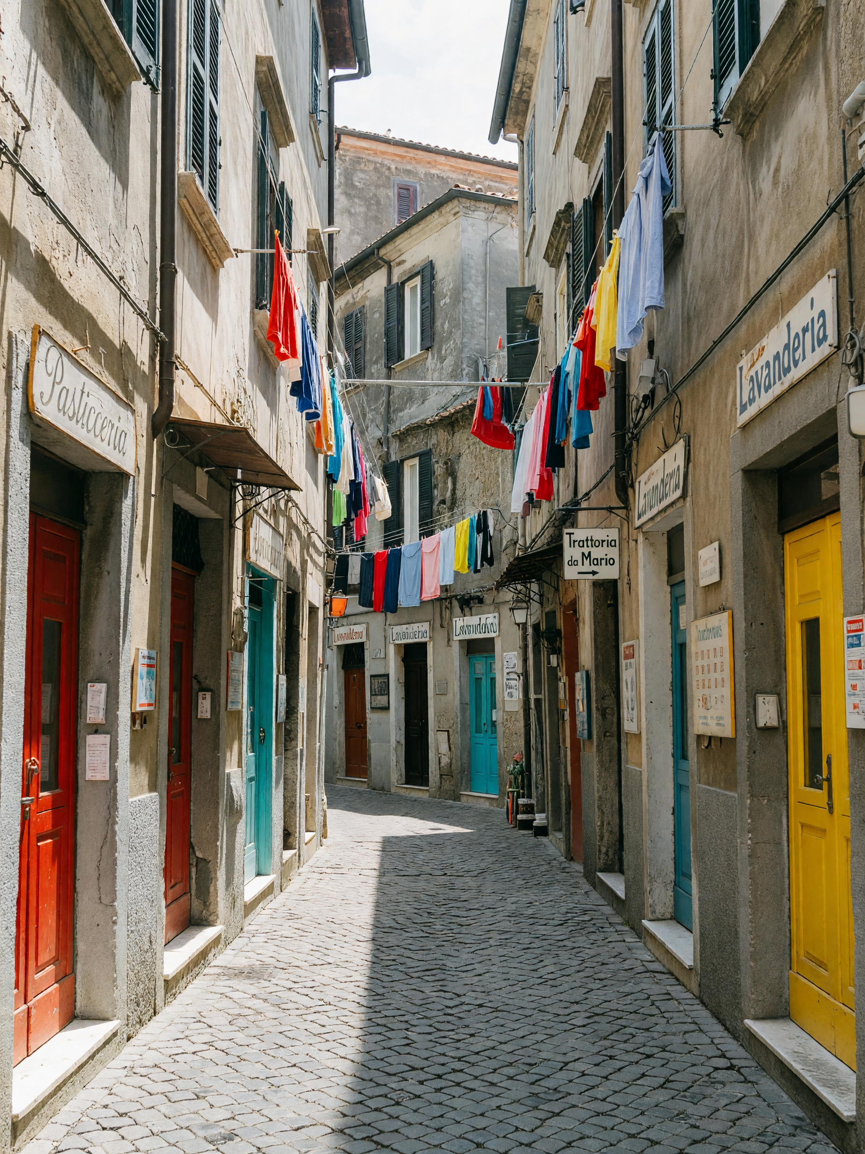 got lost down this tiny cobblestone alley with laundry hanging overhead, couldn'