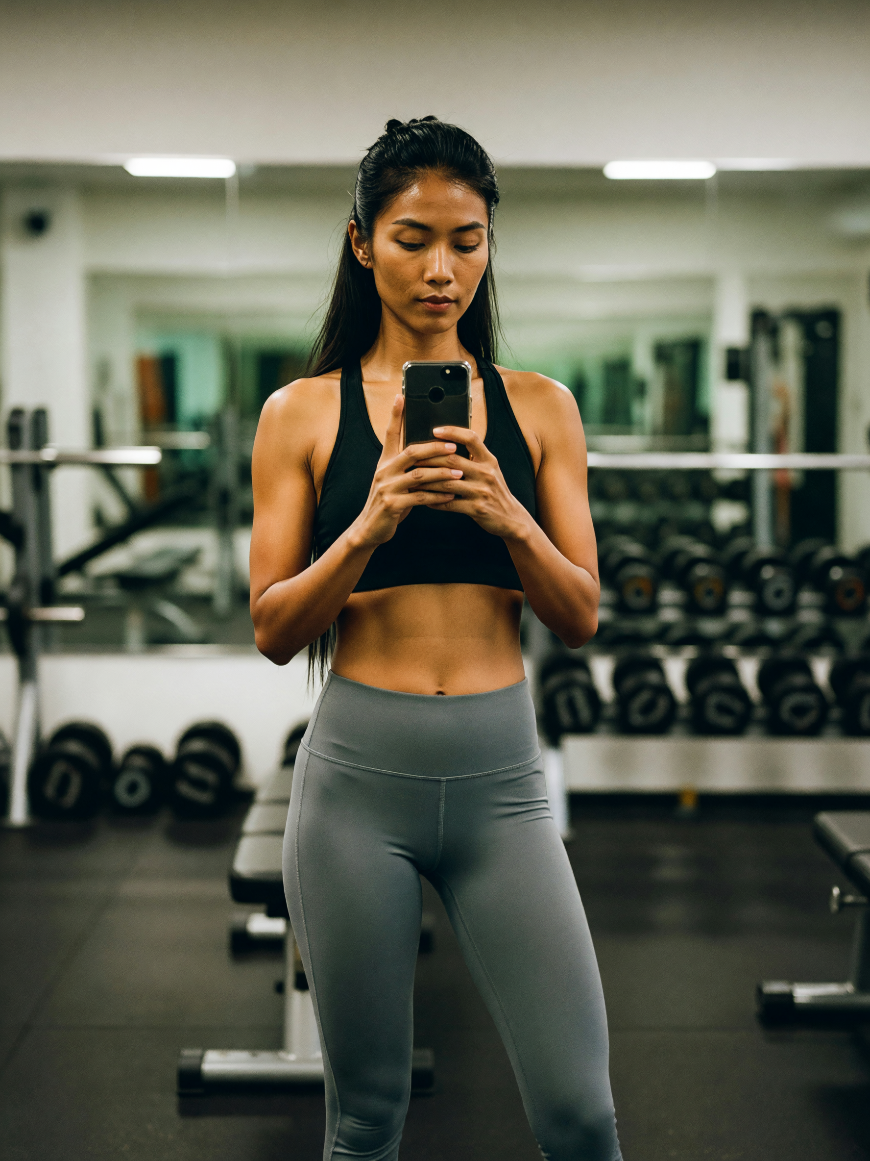 mid set and the mirror's not playing fair today. sweat is basically my signature