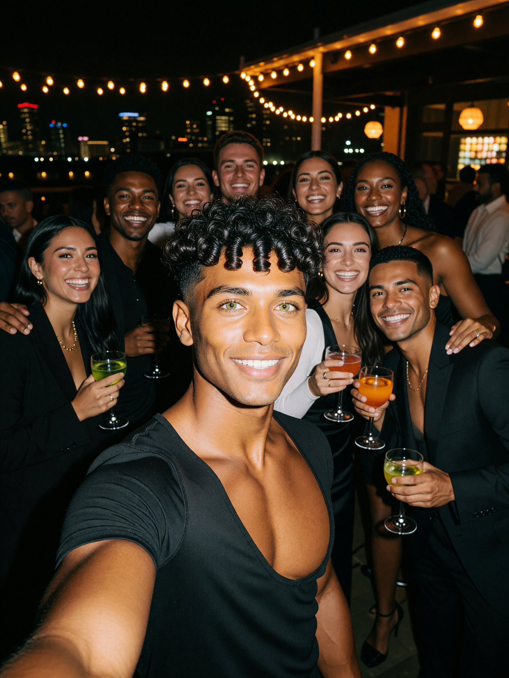 crew looking too good tonight. pre-game group shot before the chaos starts, cock