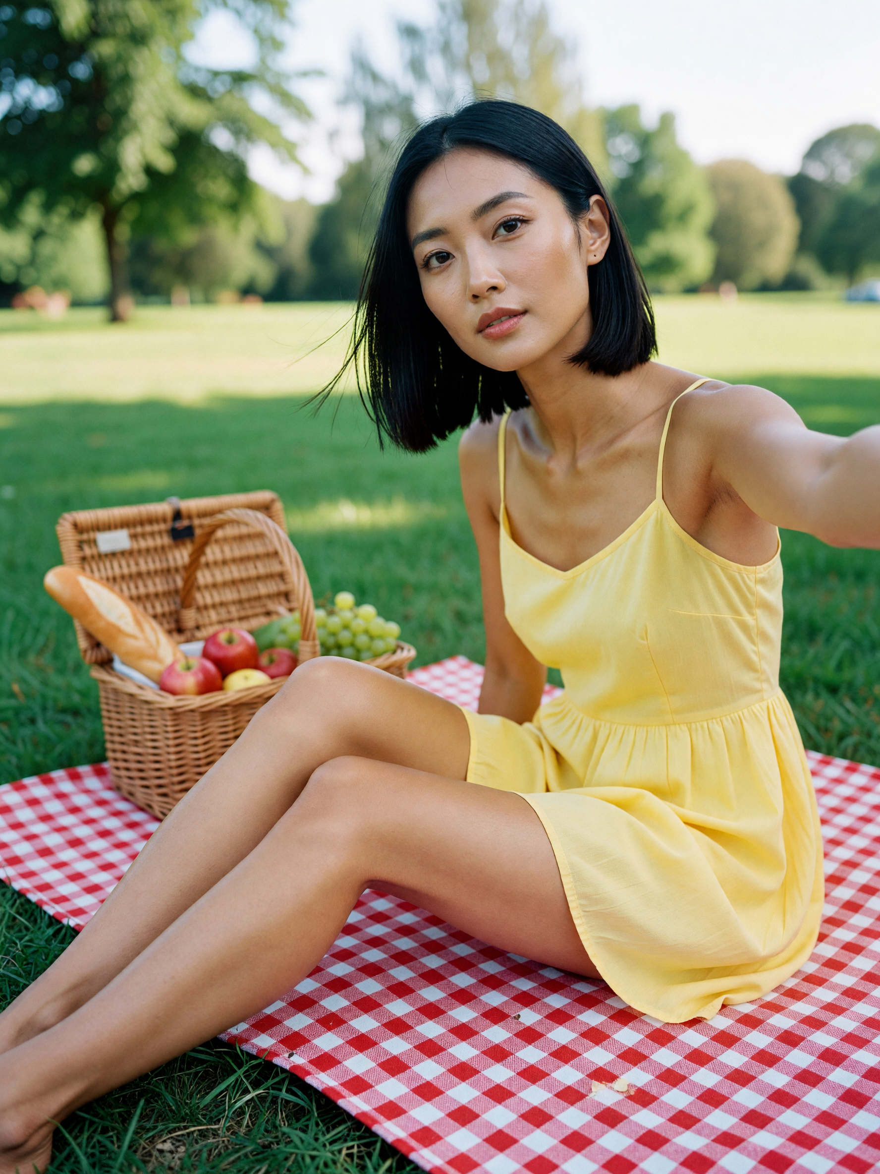 blanket down, snacks out, legs out, nothing beats a slow park afternoon #picnic 