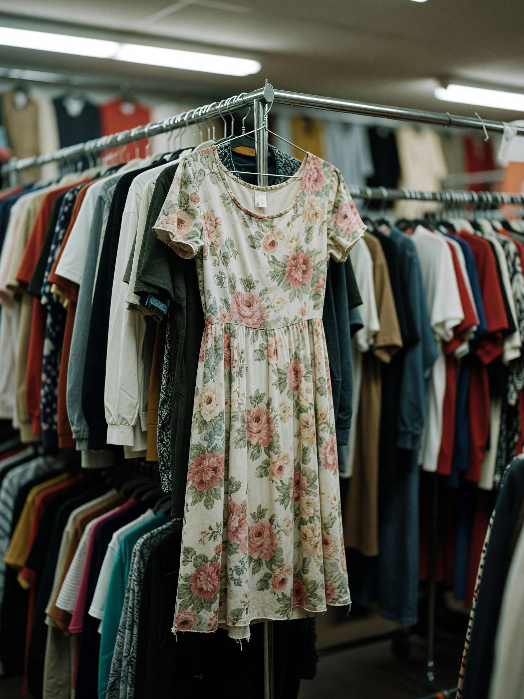 found this perfect vintage dress on the rack and couldn't leave without it. thri