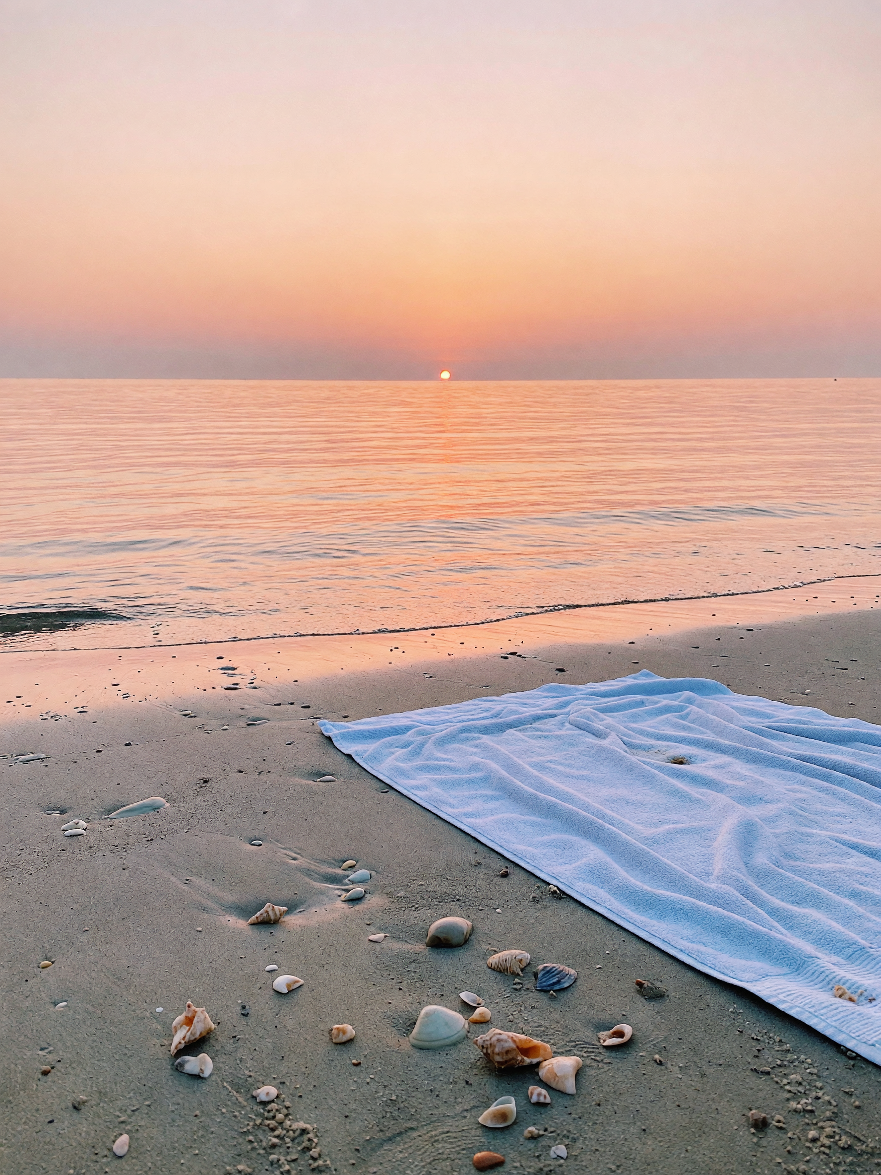 golden hour hit different today just toes in the sand and a pocketful of shells. already planning th