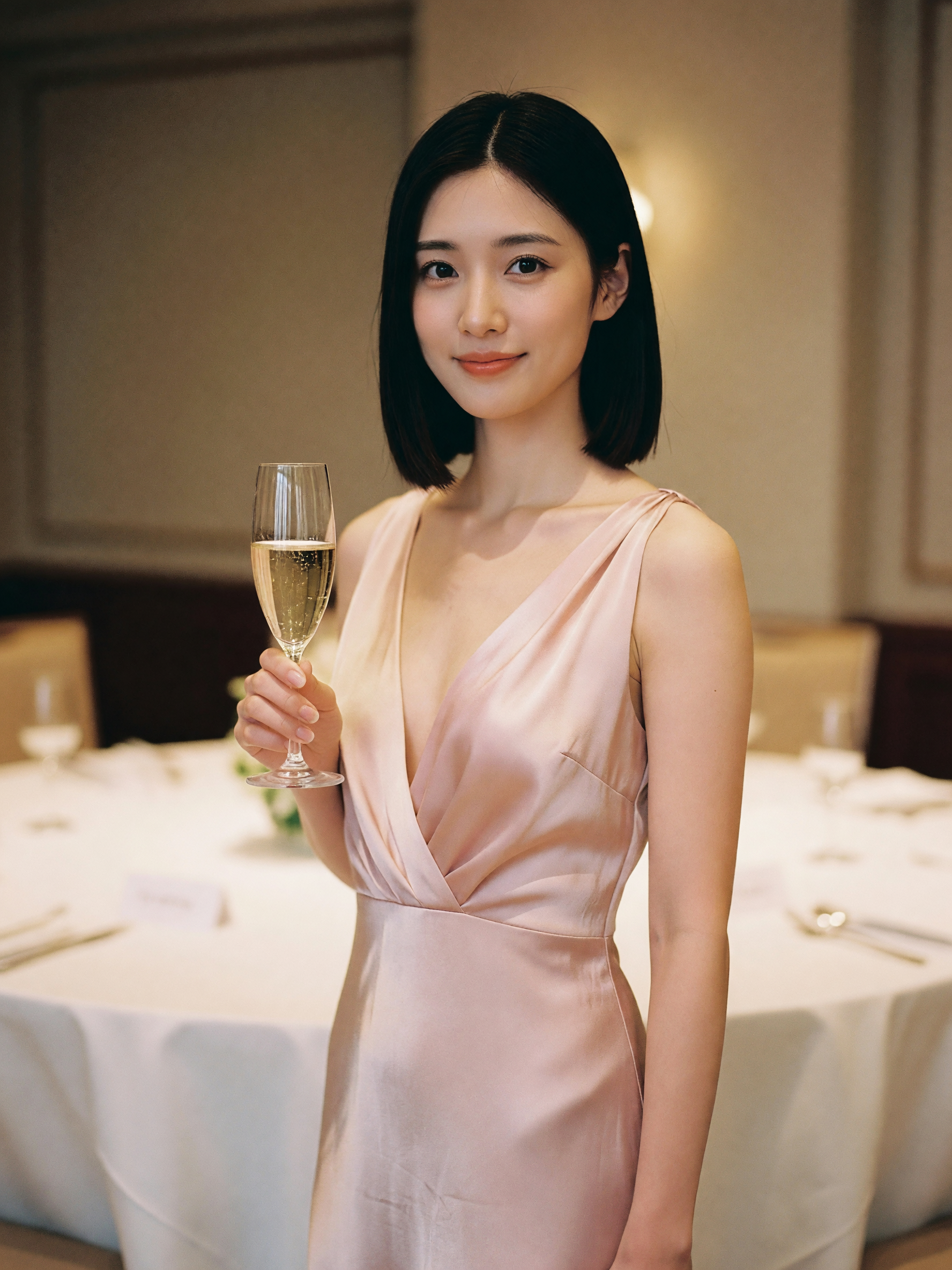 champagne in hand, silk dress for the occasion #wedding #evening
