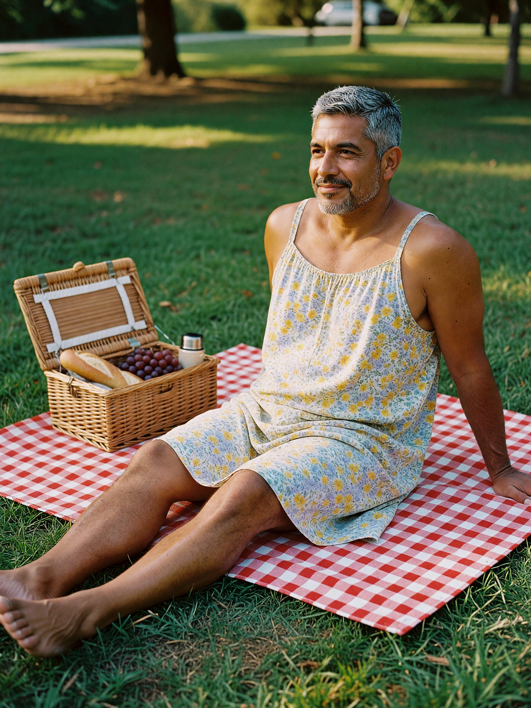 sundress picnic with all my favorite snacks and zero plans to share the last emp