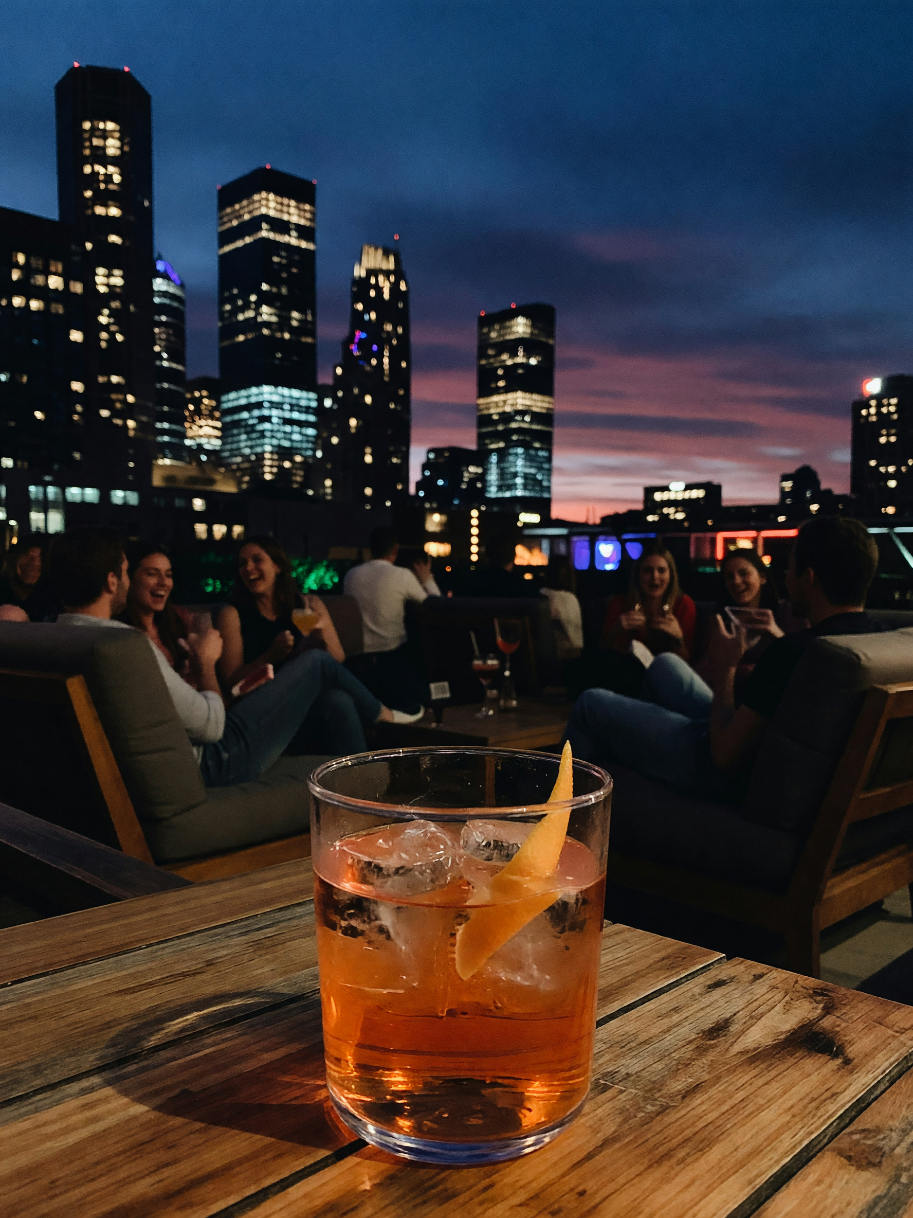 city looks different when the sky turns this color, cocktail tastes even better 