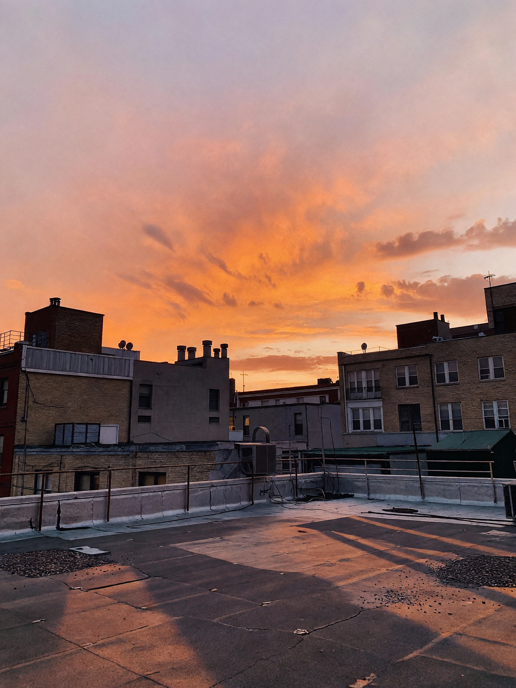 stayed late just to catch this. the whole sky turned soft orange and pink over t