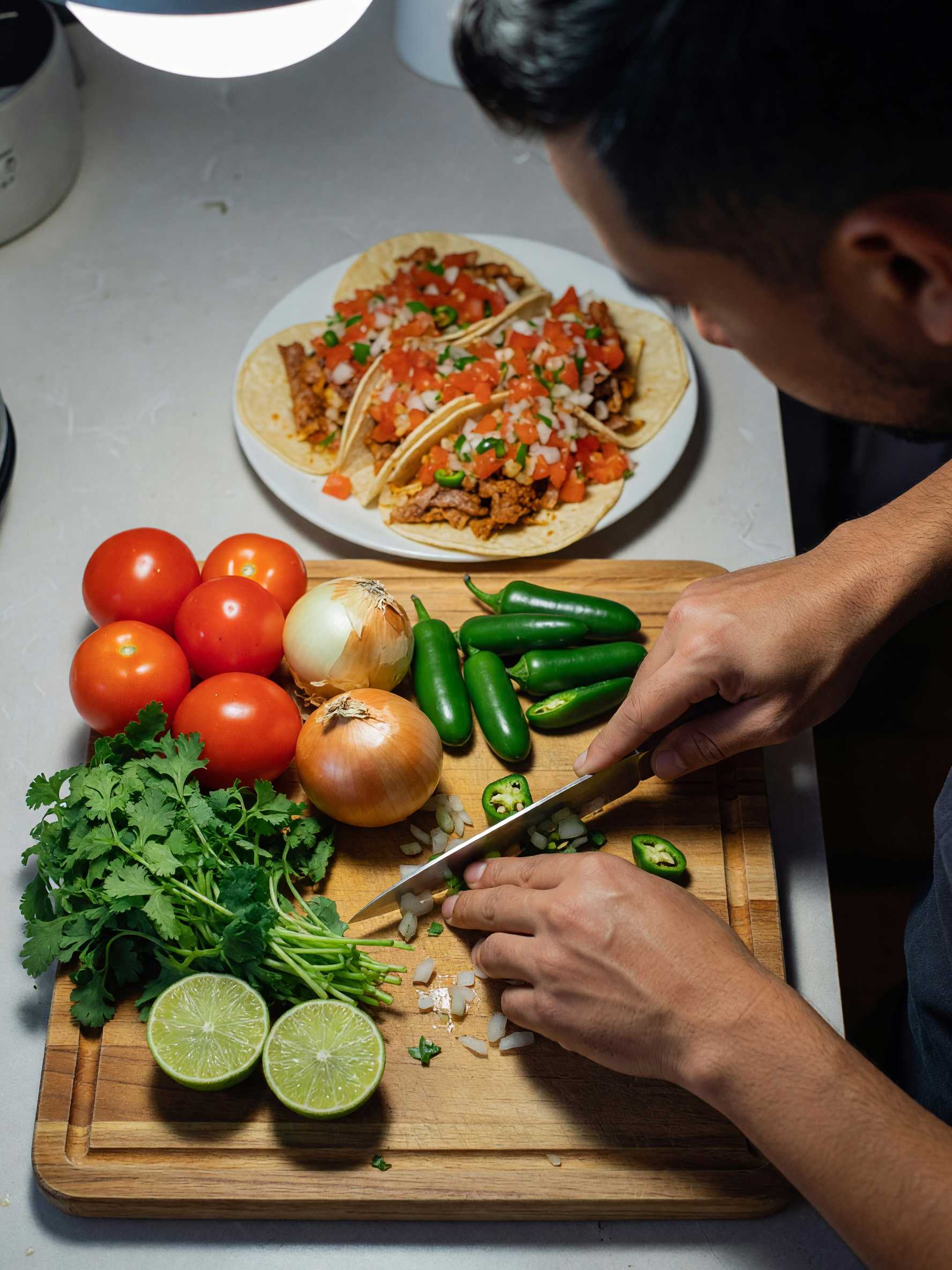 been testing out a new salsa verde recipe for the weekend get-together. max keep