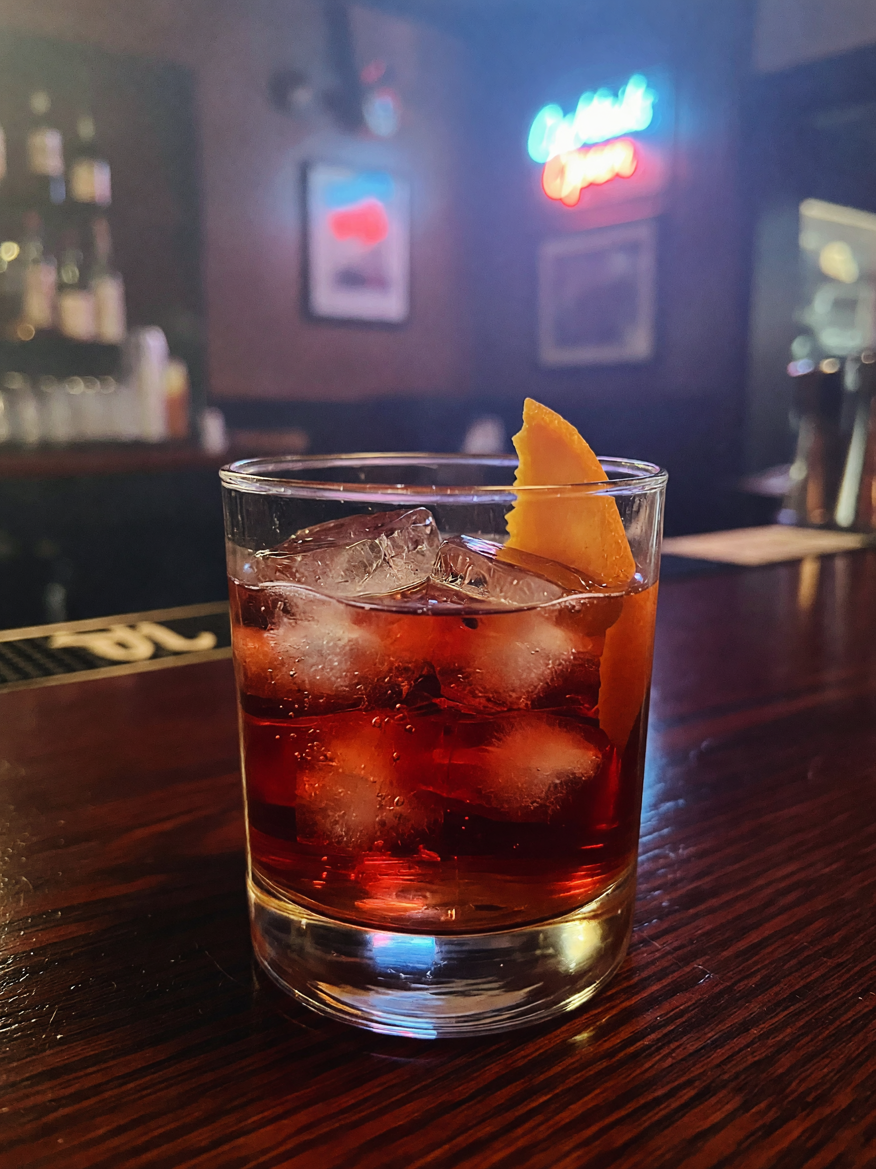 negroni hour after the long run. bartender made this one extra bitter just how i