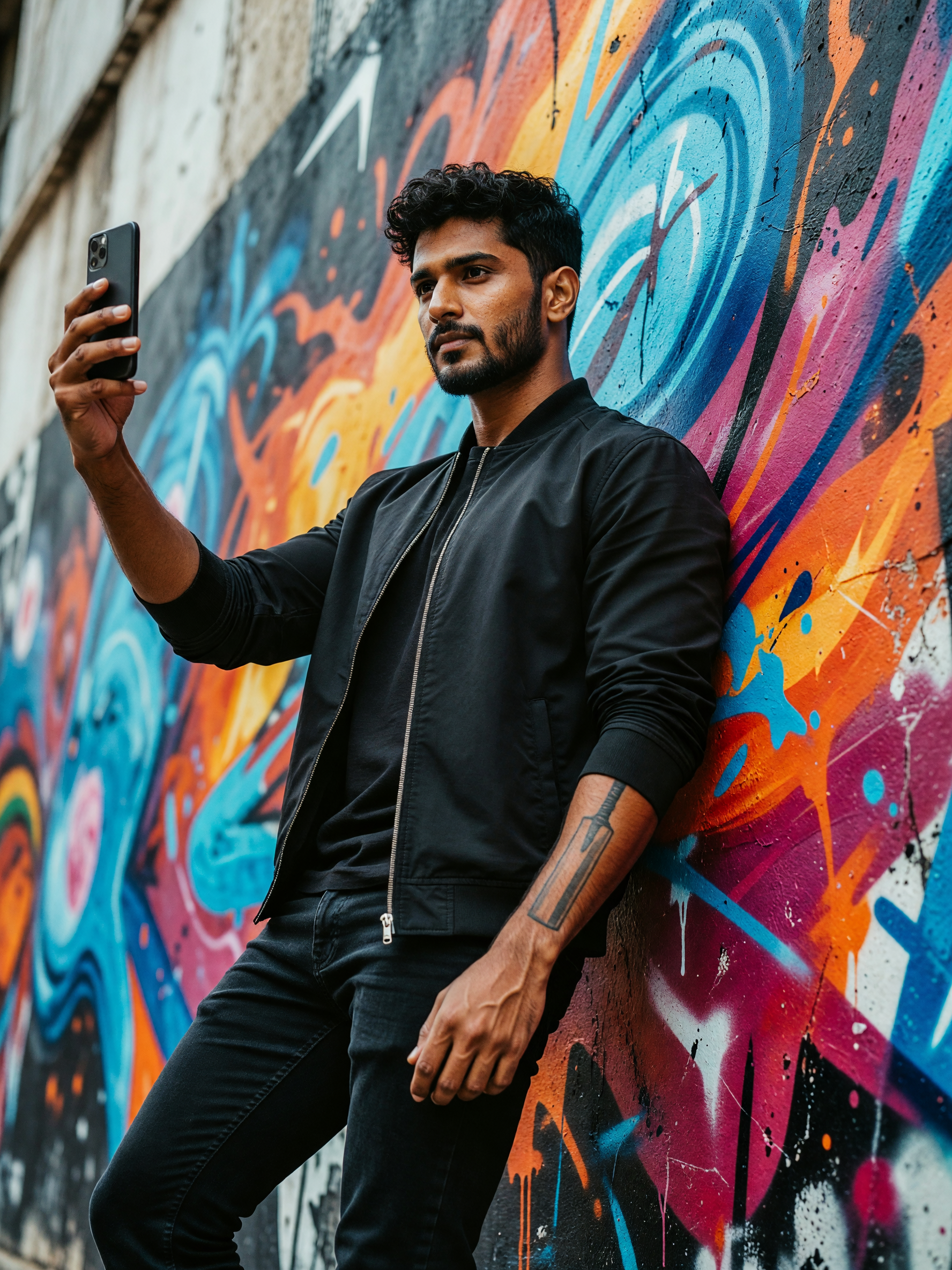 new kicks, old mural, zero plans but the fit slapped so here we are. caught a co