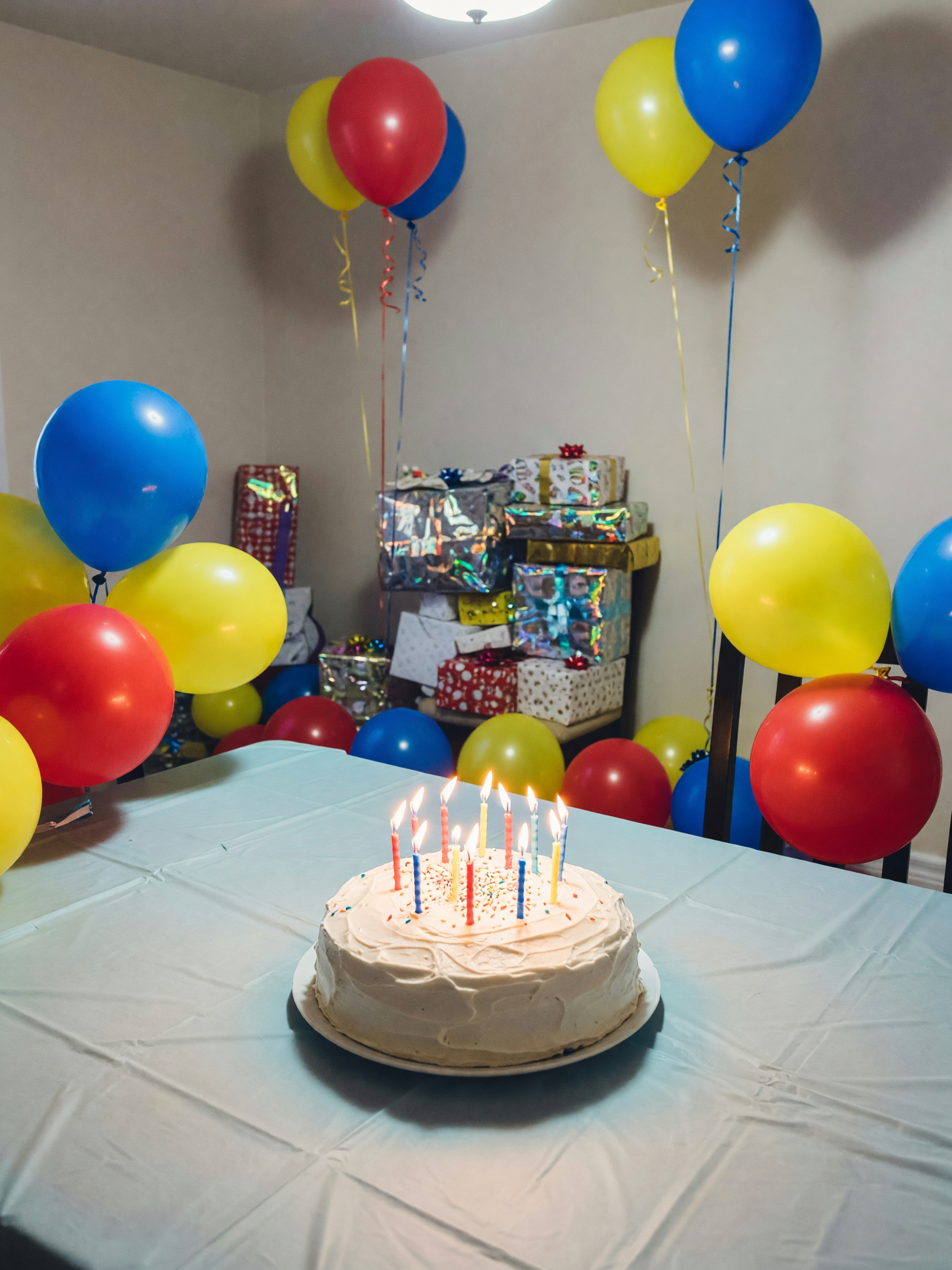 Turning another year around the sun with this beauty. Balloons everywhere and Lu