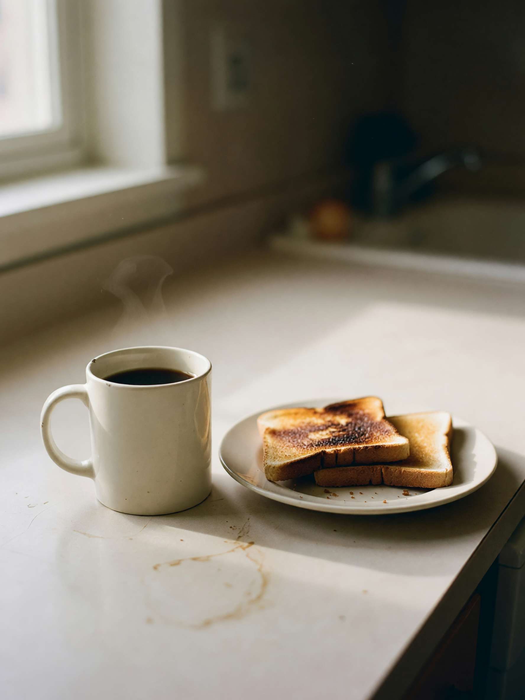 sun hit the counter just right this morning. black coffee, burnt toast, and zero plans. the best kin