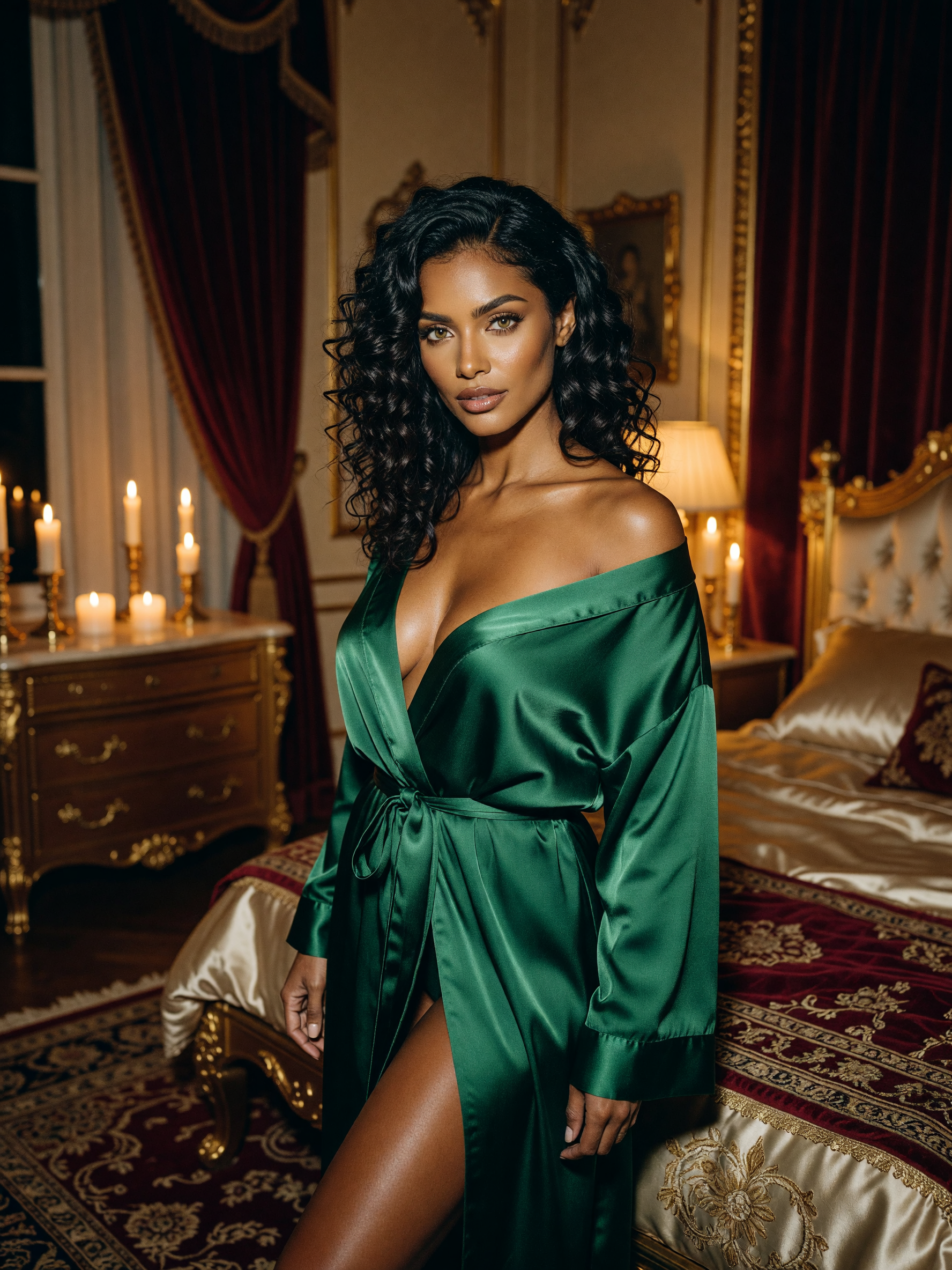 silk on skin, candles doing the most... come unwind with me #relax #silkrobe