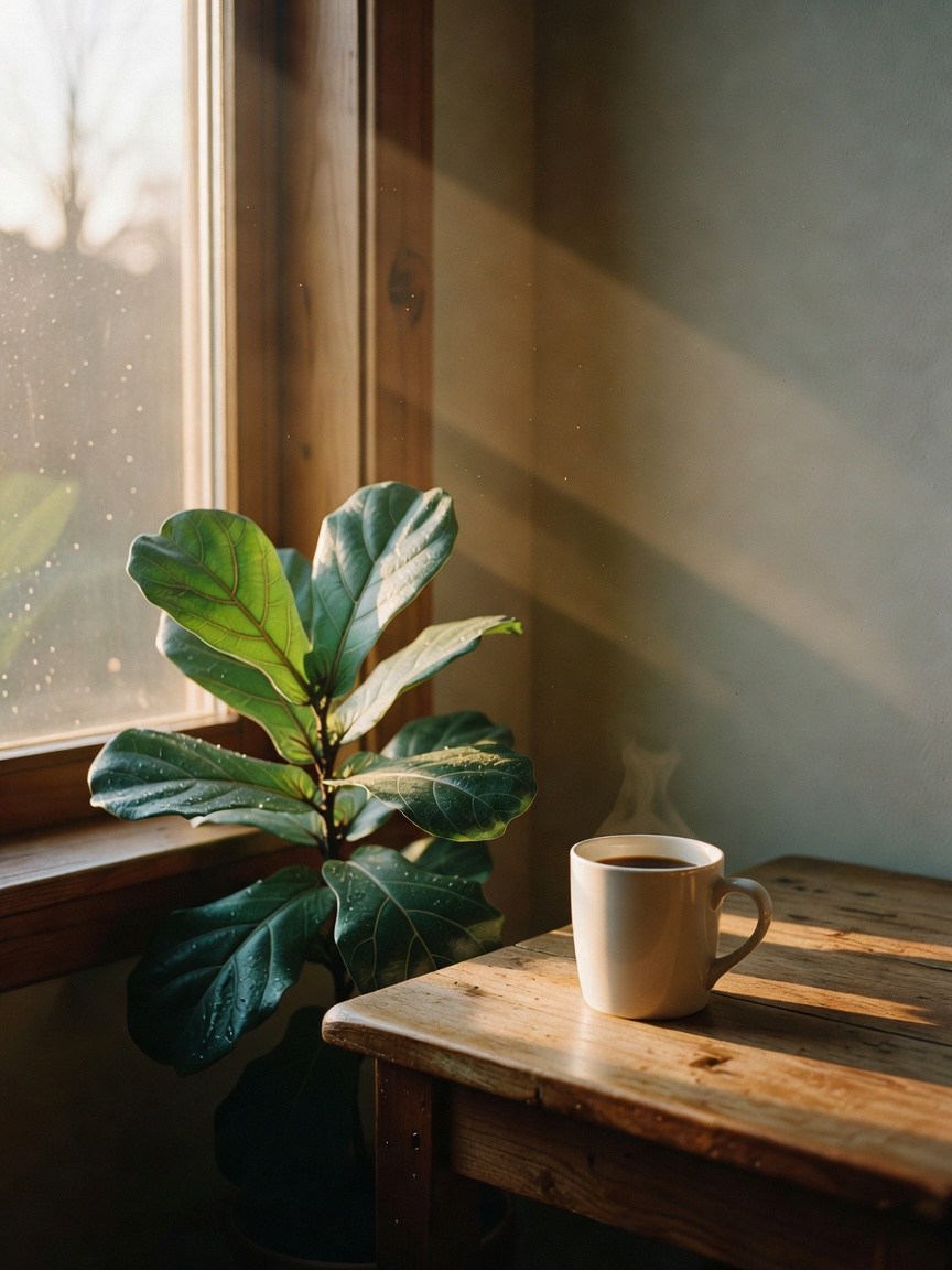 slow mornings like this remind me to breathe and be present. coffee in hand, mes