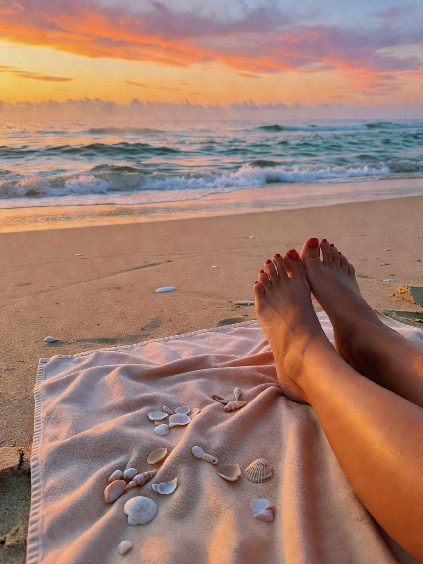 nothing beats watching the day melt into the sea. even if the sand gets everywhe