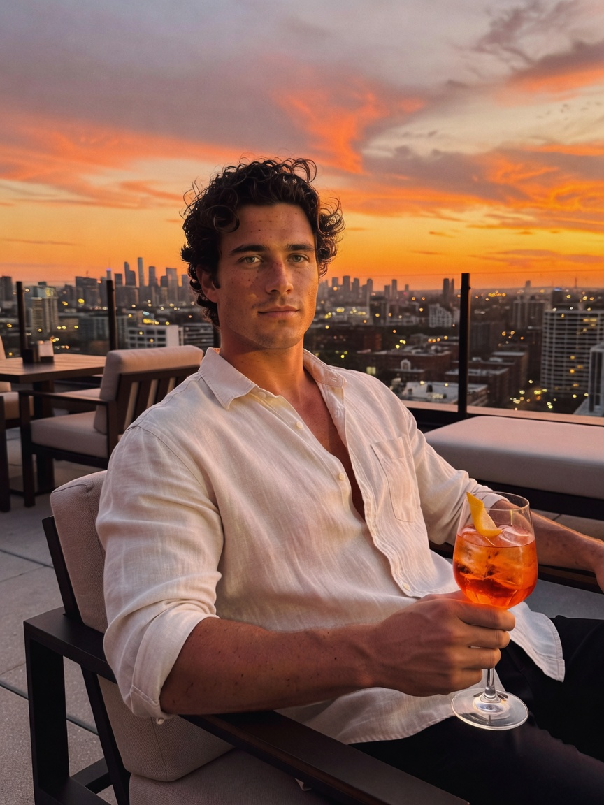 Golden hour with the crew. Cocktails, good laughs and this insane city view at s