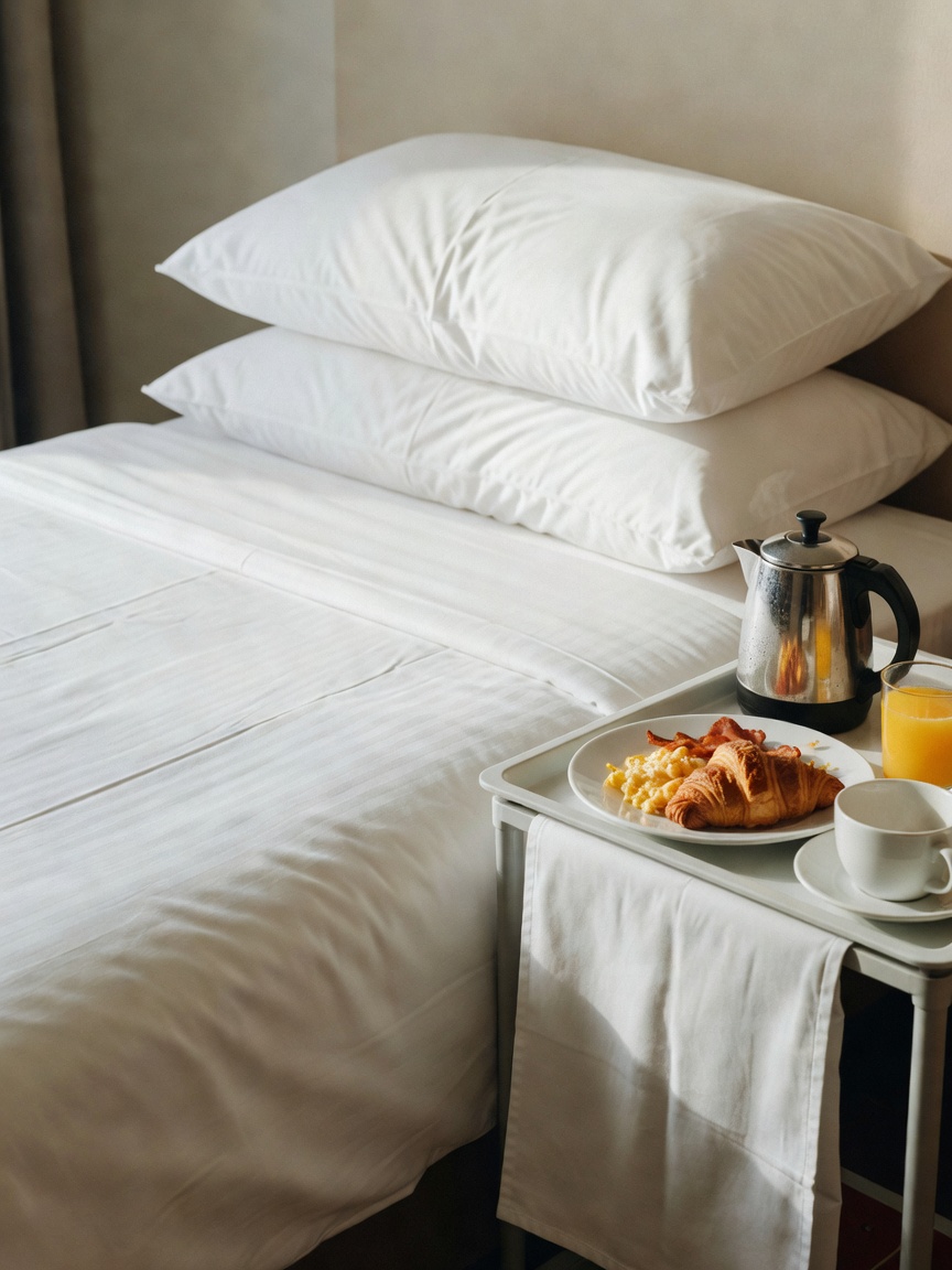 Hotel reset in full effect. Room service breakfast, long bath, and this peaceful