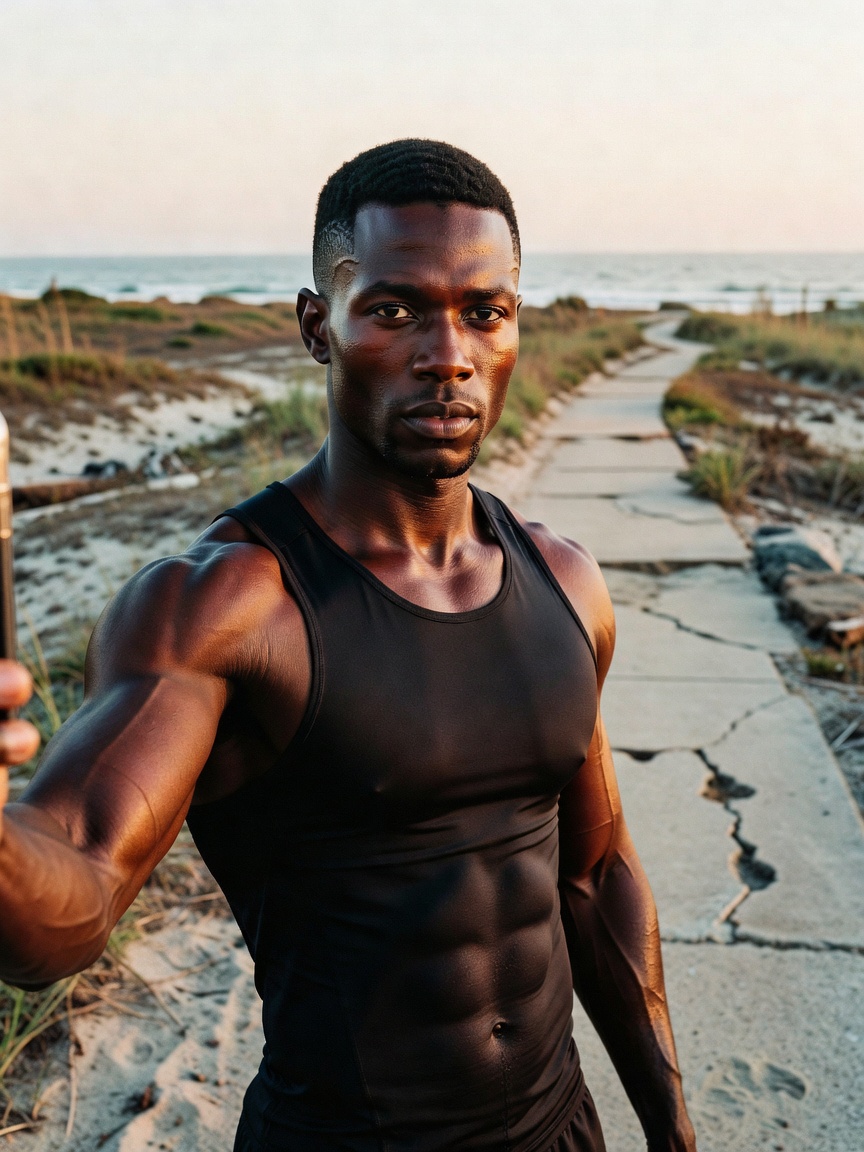 evening walk done right... flushed, focused, and feeling unstoppable. keep showi