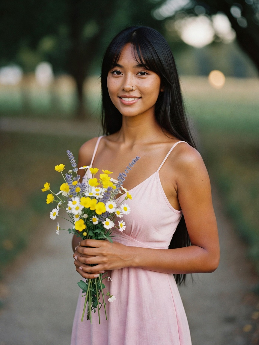 Morning light, fresh blooms, and this soft sundress just feels right. Capturing 