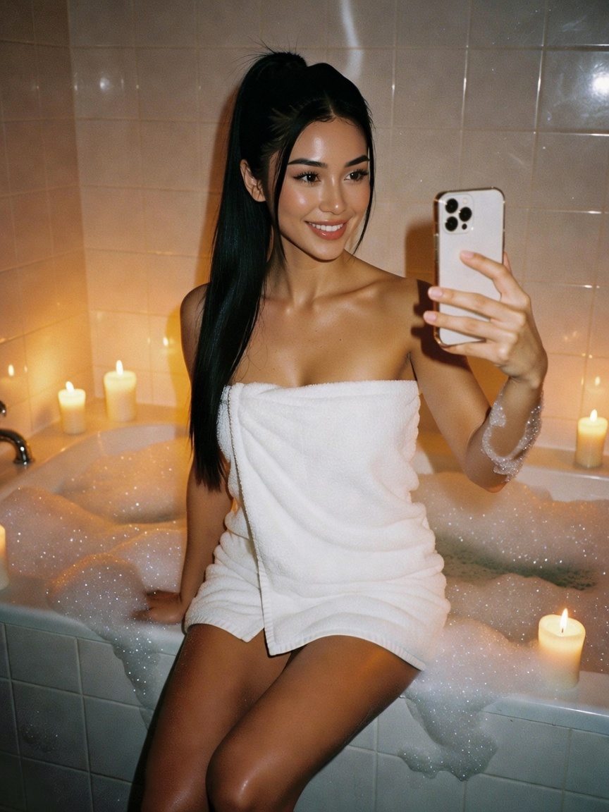 nothing beats a warm bubble bath after a long day... self care first always 💕 who else is treating 