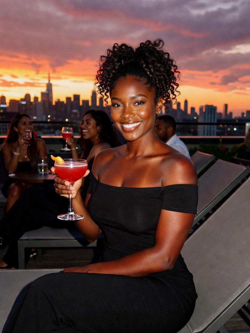 Golden hour with the girls, nothing beats catching up over cocktails while the c