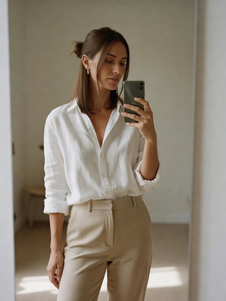 simple layers for a slow day of reading and maybe a walk later. the linen shirt 