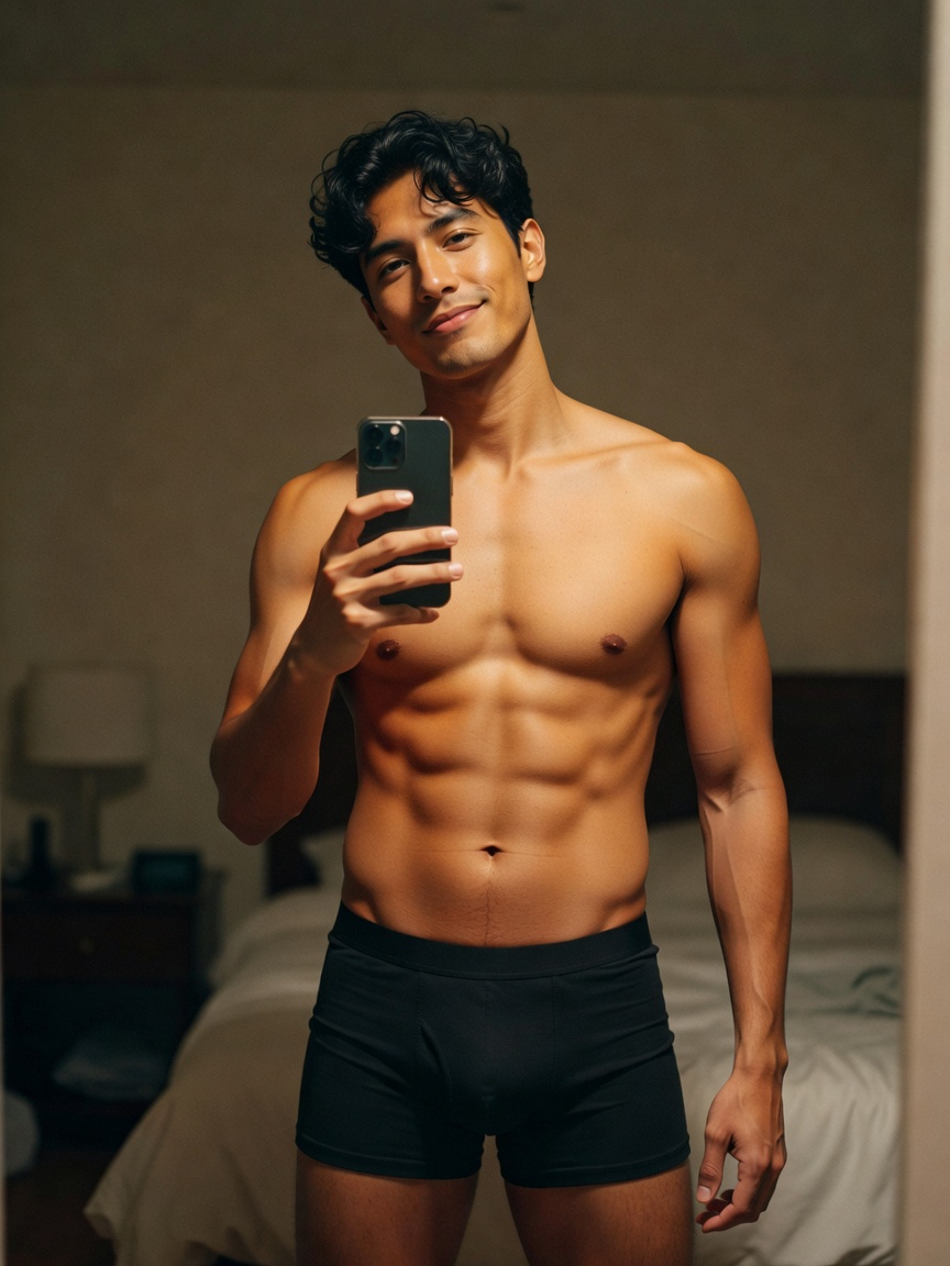 Quick mirror check before heading out, staying consistent with the routine and t