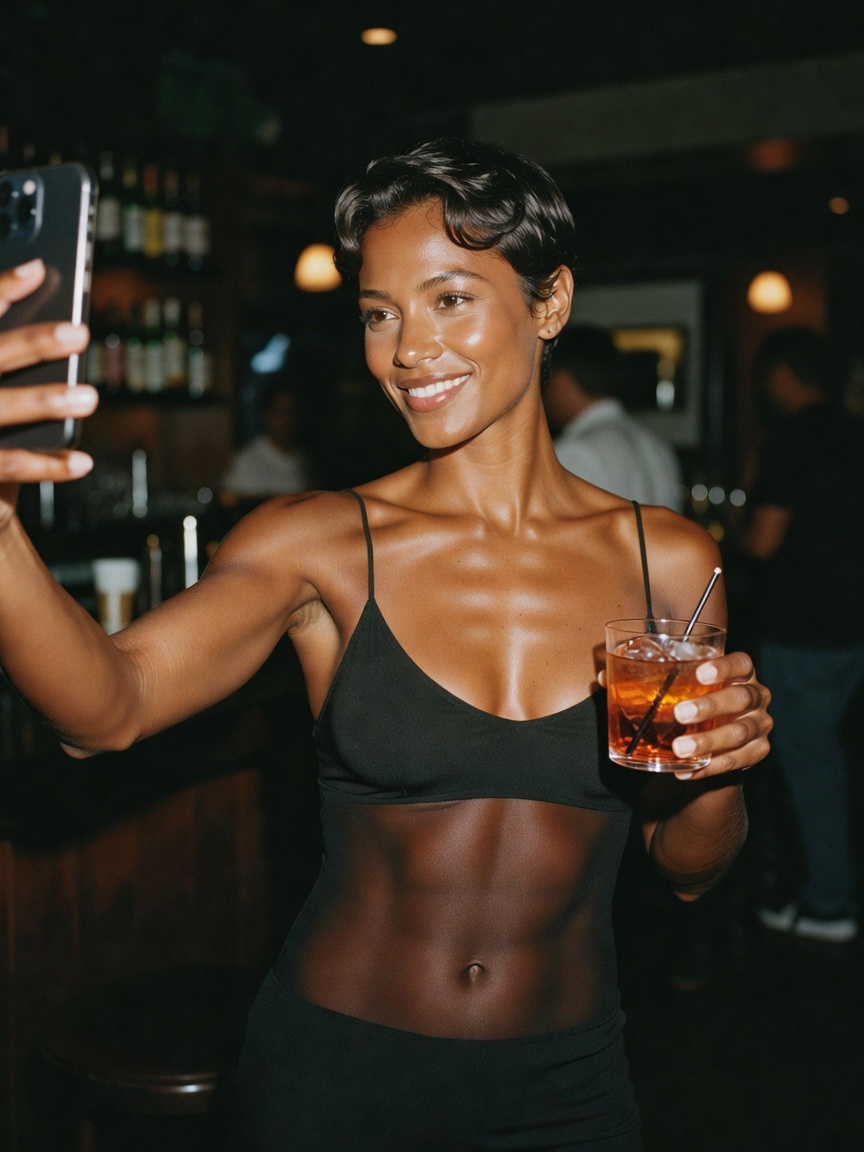Cocktail night after a solid beach workout, this slip dress feels just right und