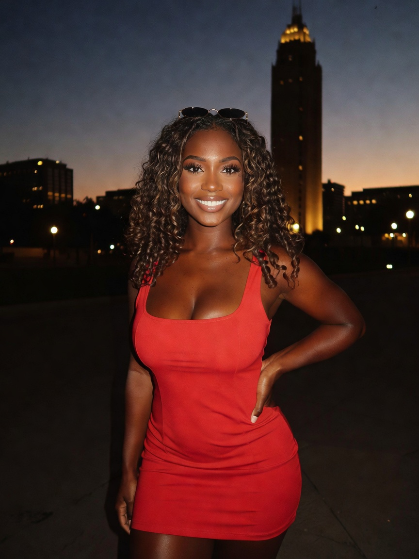 city lights, good breeze, and this dress doing all the talking. who else loves a