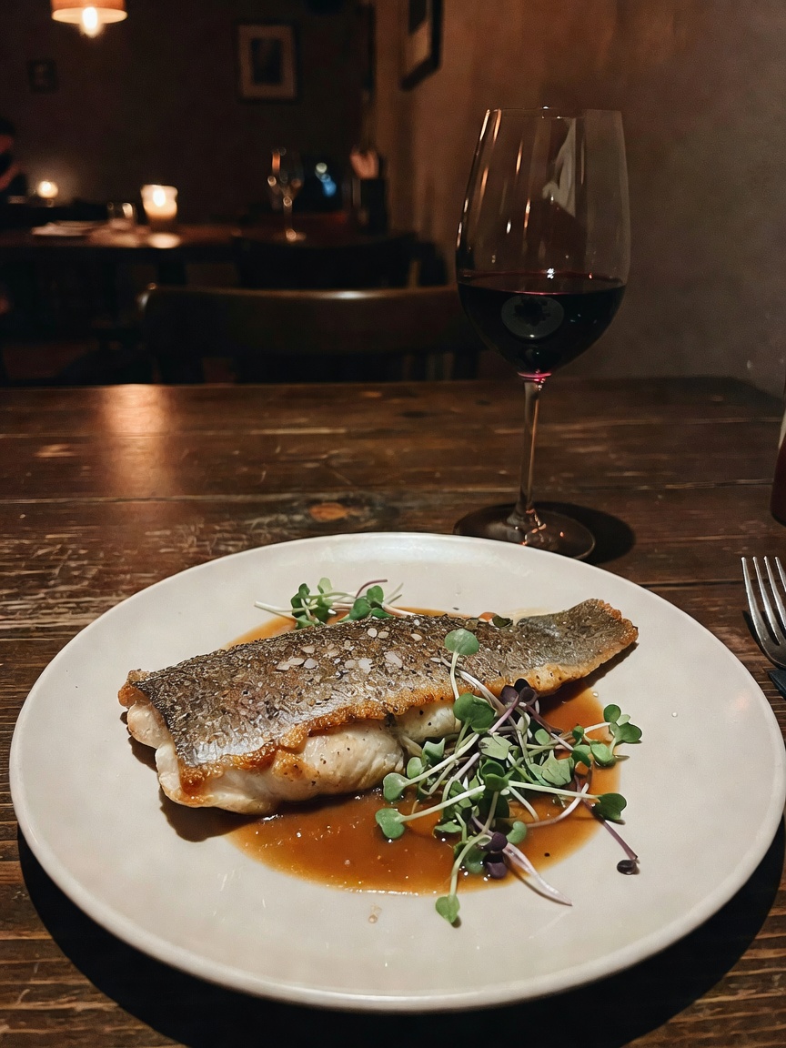 Date night done right. That wine pour was smoother than my playlist. Chef killed