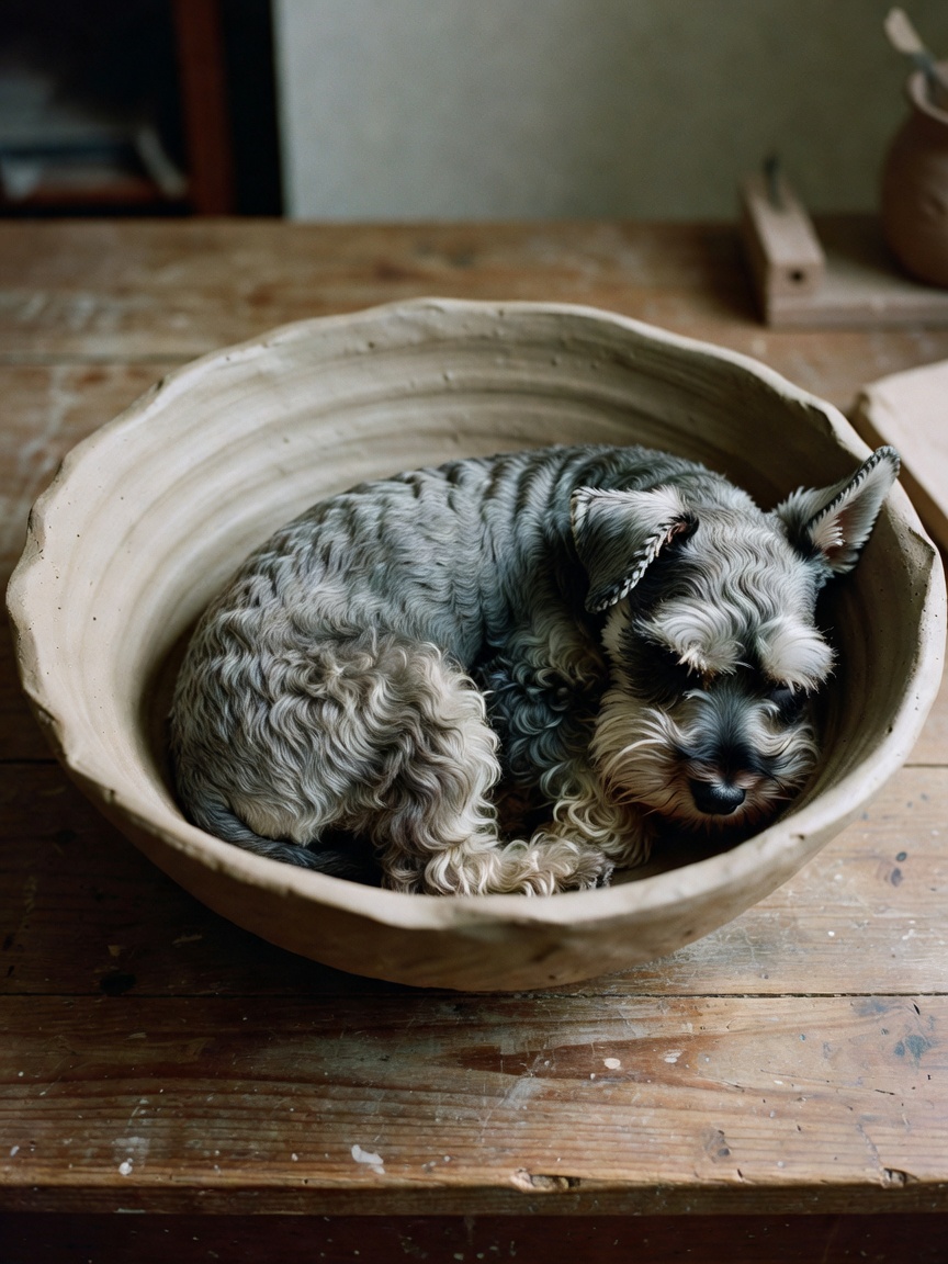 Toto decided the ceramic bowl I just threw was the ideal nap spot. Zero respect 