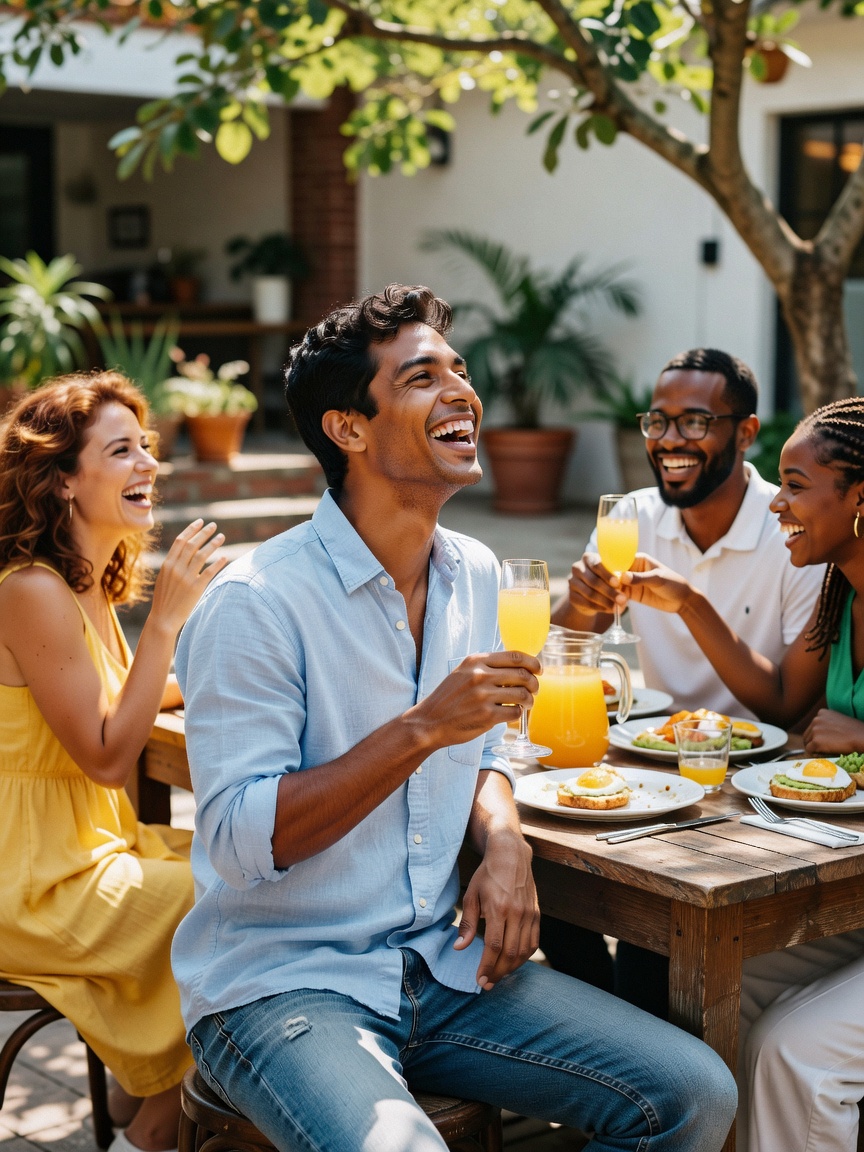 Brunch with the crew hit different today. Endless mimosas, zero complaints, and 